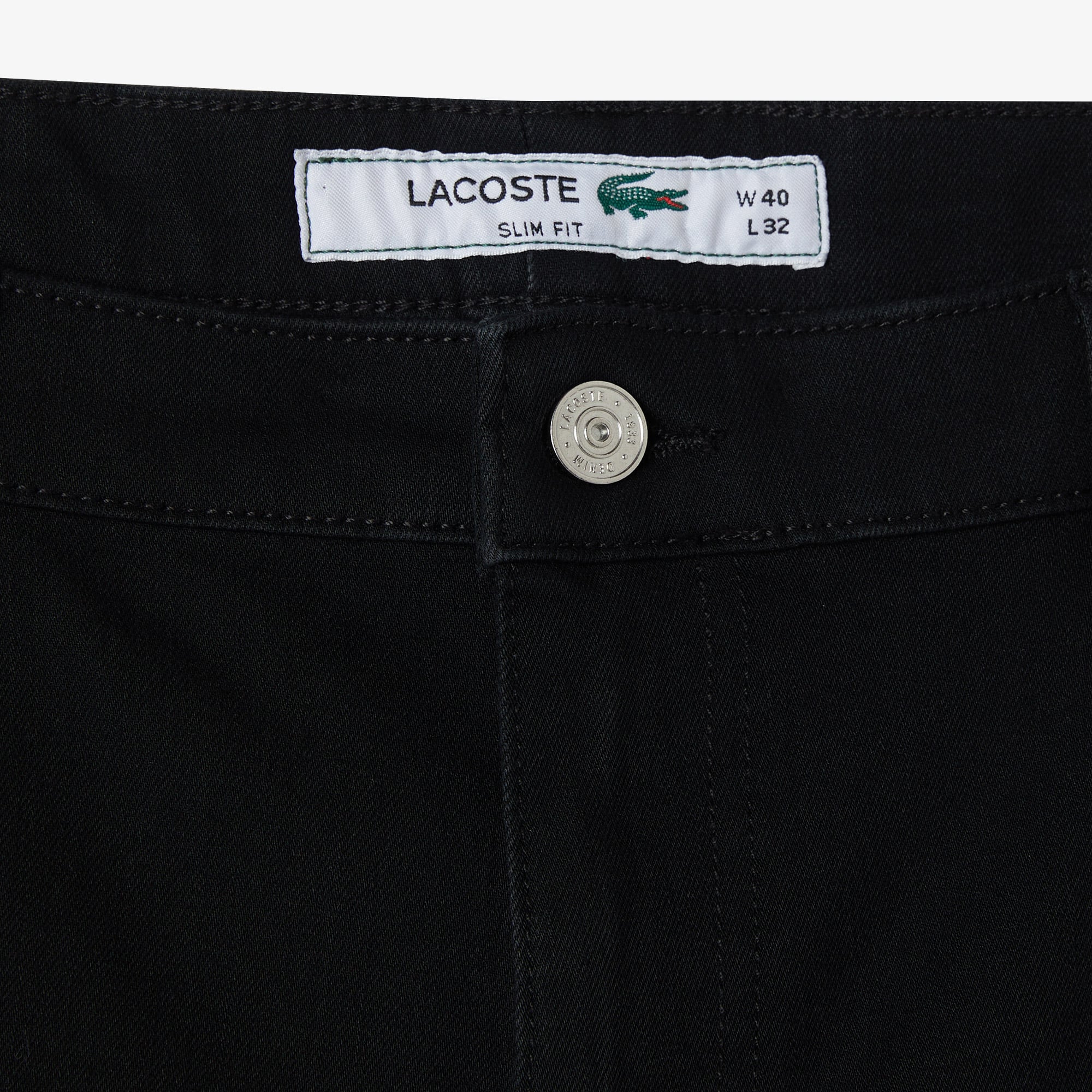 Lacoste Erkek Slim Fit Siyah Jean Pantolon görsel 5