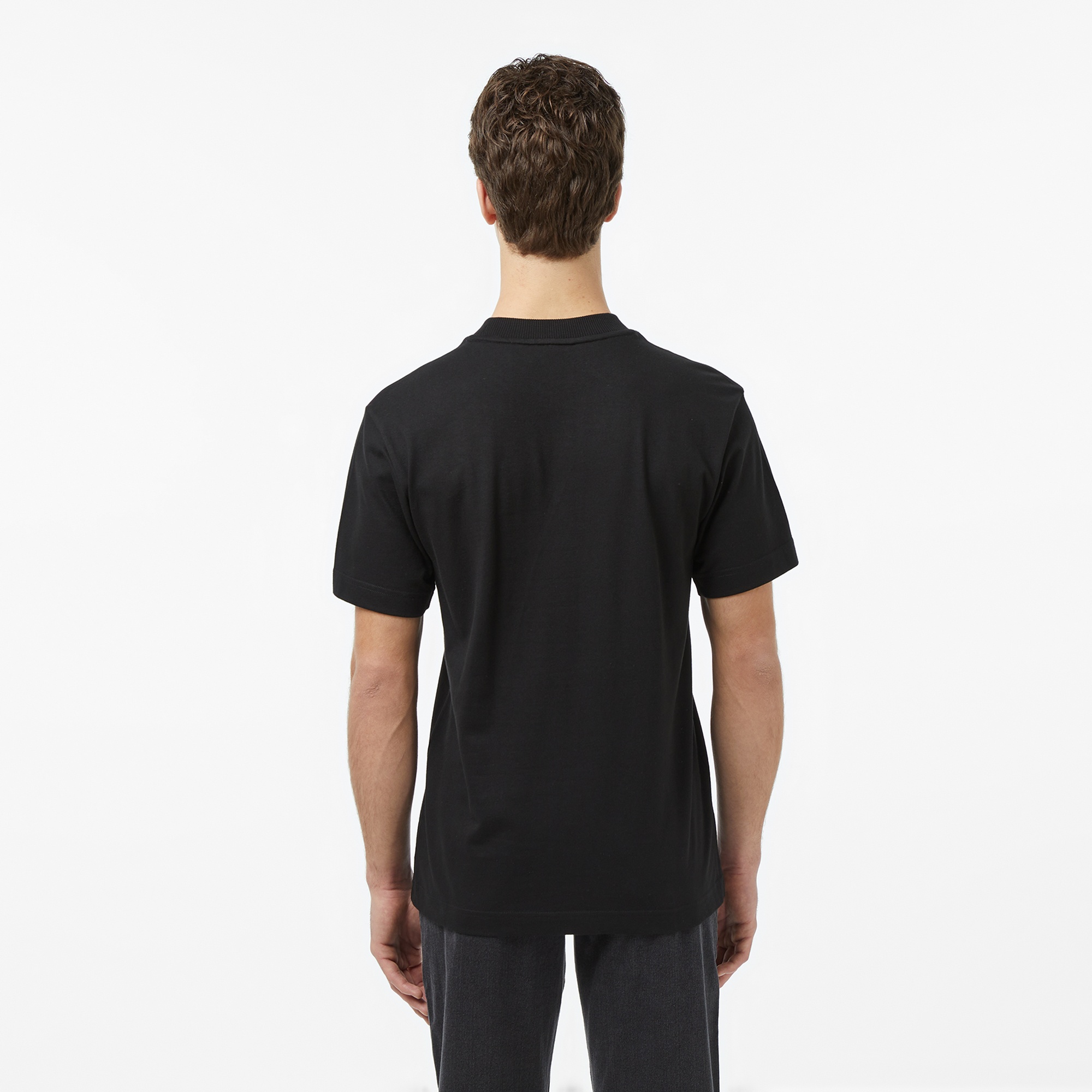 Erkek Relaxed Fit Bisiklet Yaka Siyah T-Shirt