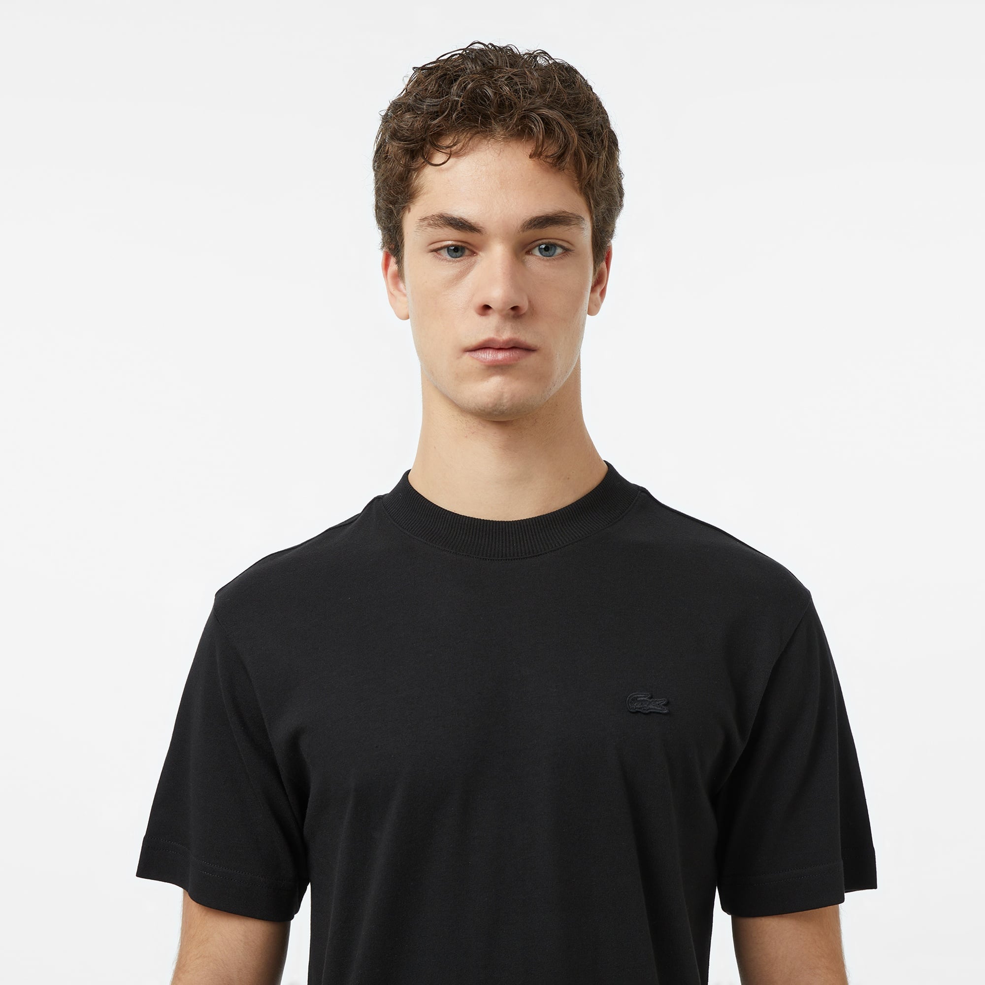 Erkek Relaxed Fit Bisiklet Yaka Siyah T-Shirt