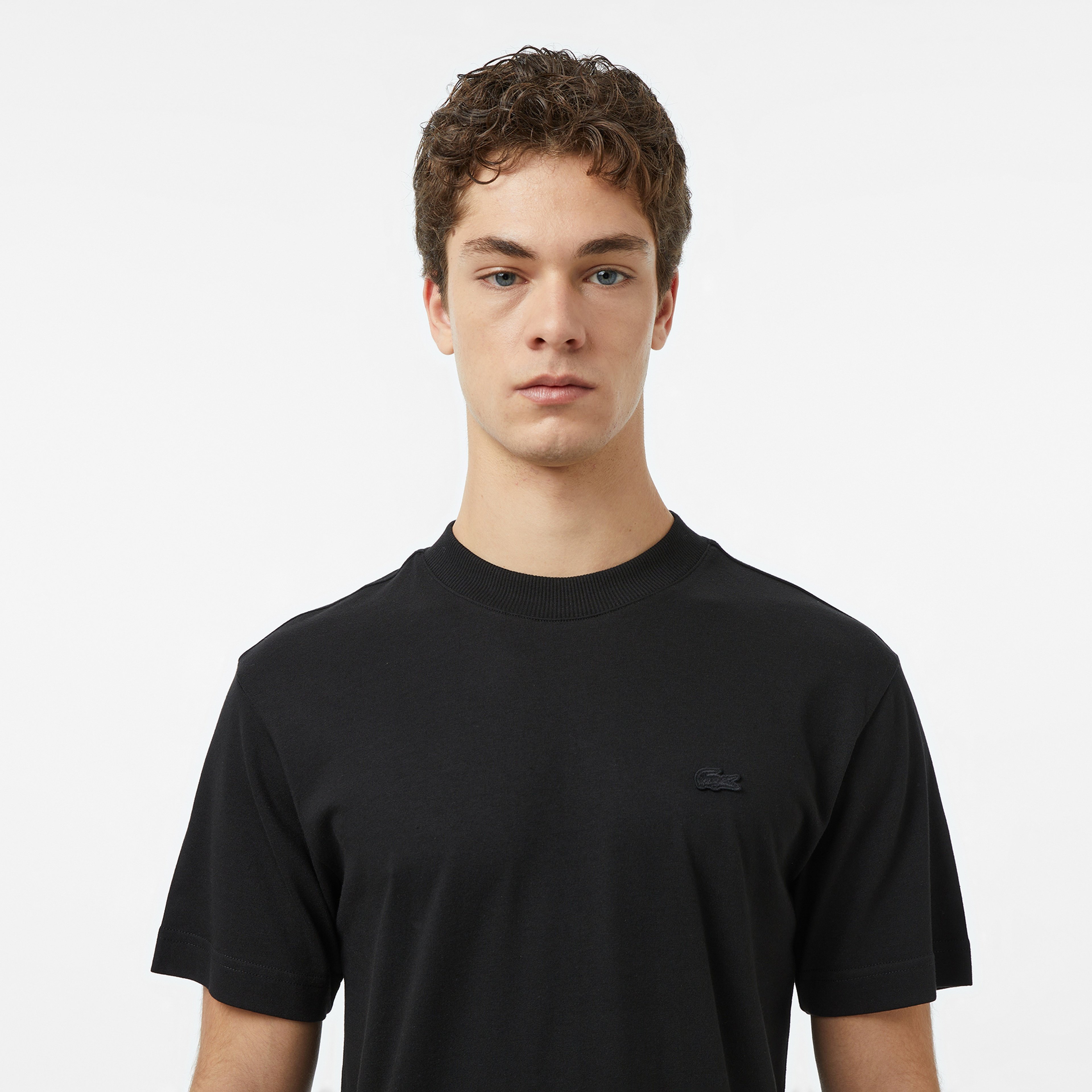 Erkek Relaxed Fit Bisiklet Yaka Siyah T-Shirt