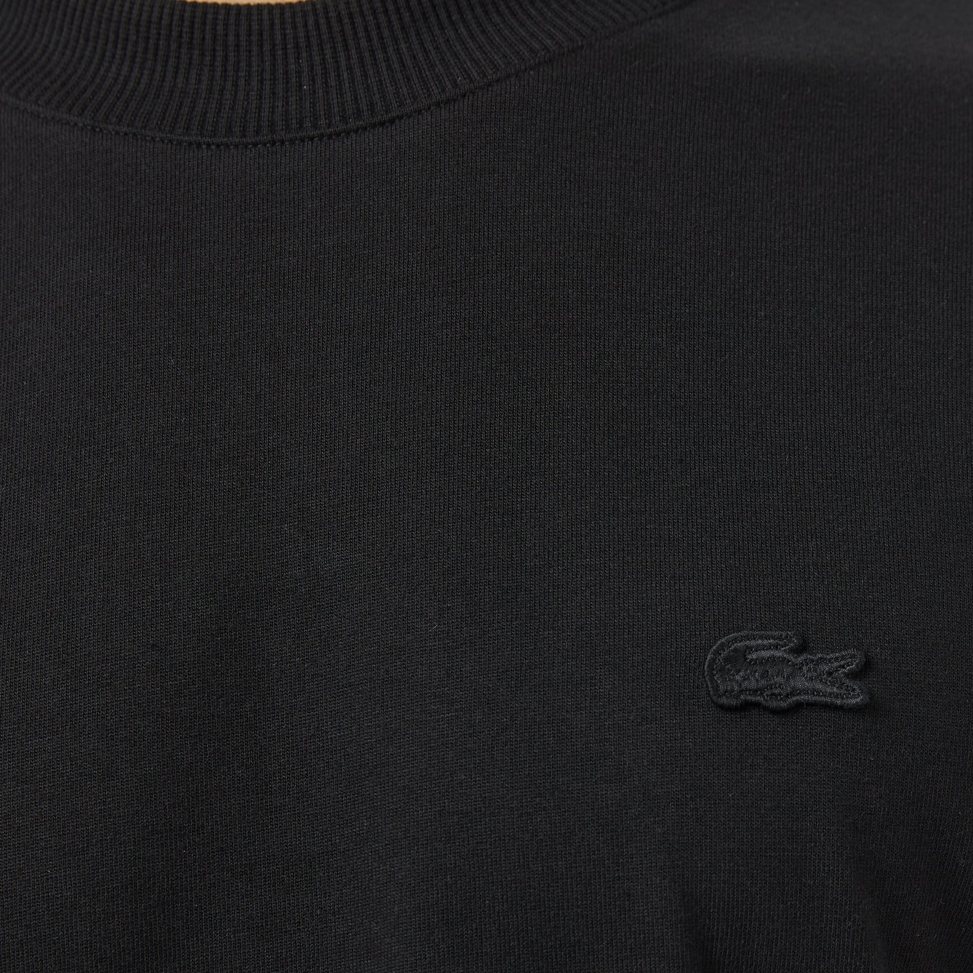 Lacoste Erkek Relaxed Fit Bisiklet Yaka Siyah T-Shirt görsel 7