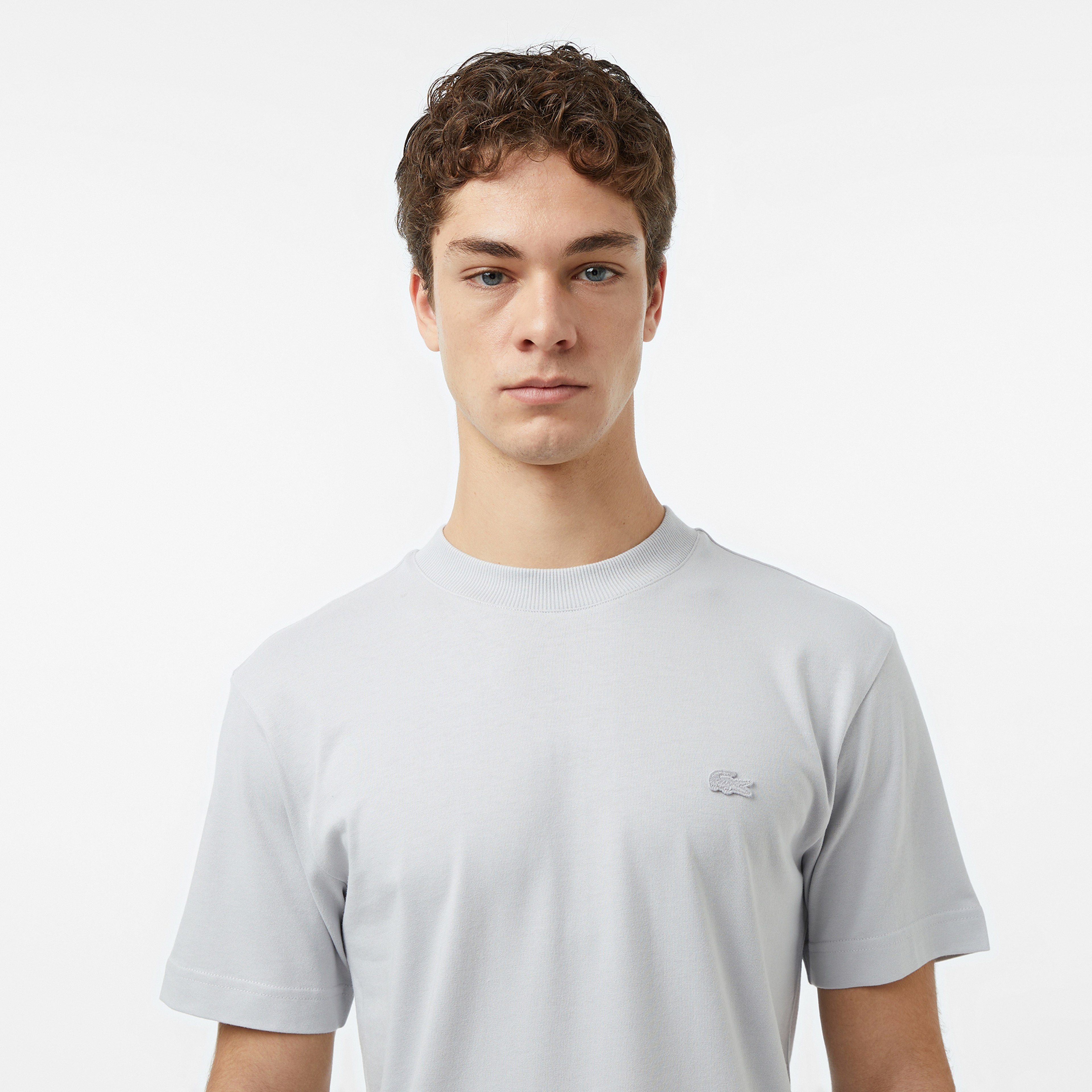 Erkek Relaxed Fit Bisiklet Yaka Gri T-Shirt