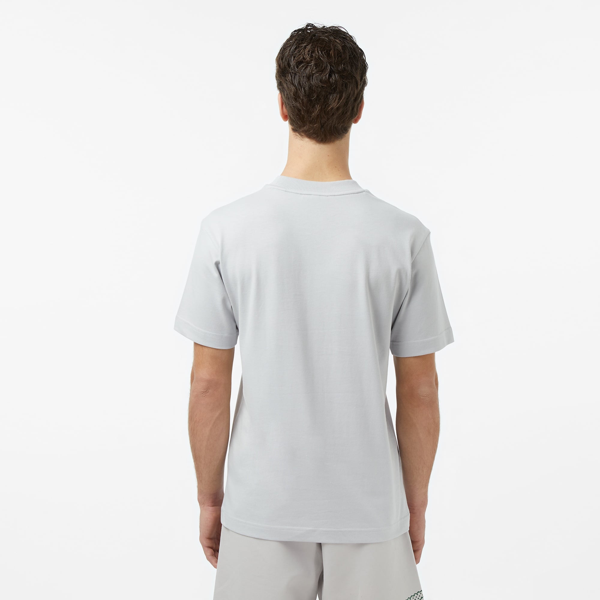 Erkek Relaxed Fit Bisiklet Yaka Gri T-Shirt