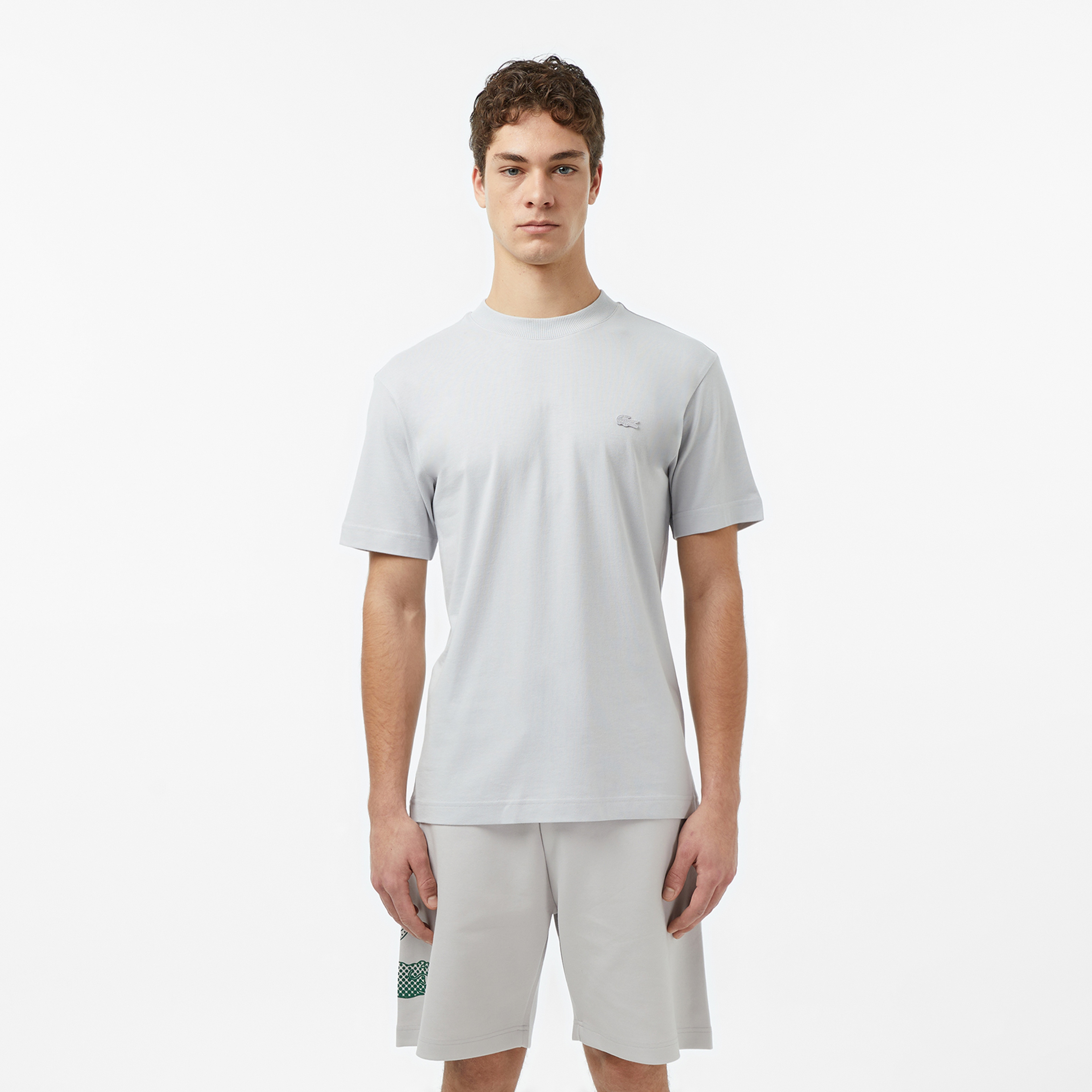 Erkek Relaxed Fit Bisiklet Yaka Gri T-Shirt