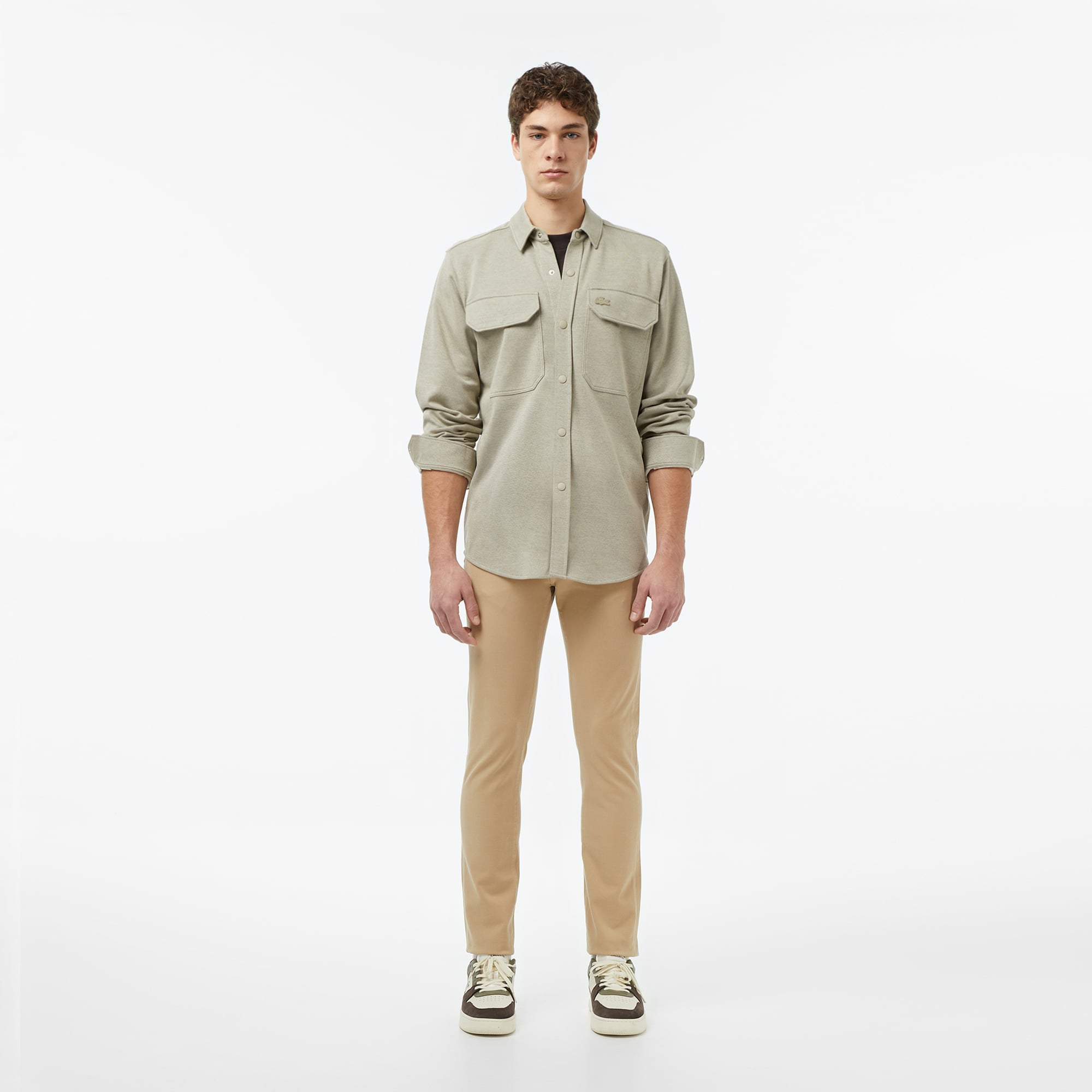 Lacoste Erkek Regular Fit Bej Gömlek görsel 5