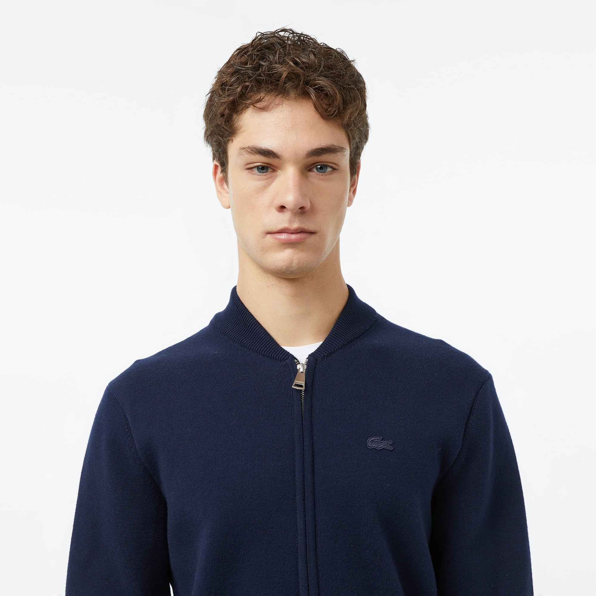 Erkek Classic Fit Fermuarlı Lacivert Hırka