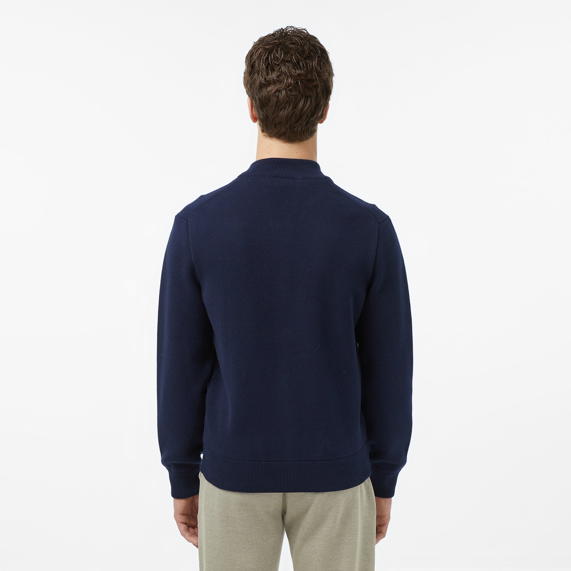 Erkek Classic Fit Fermuarlı Lacivert Hırka