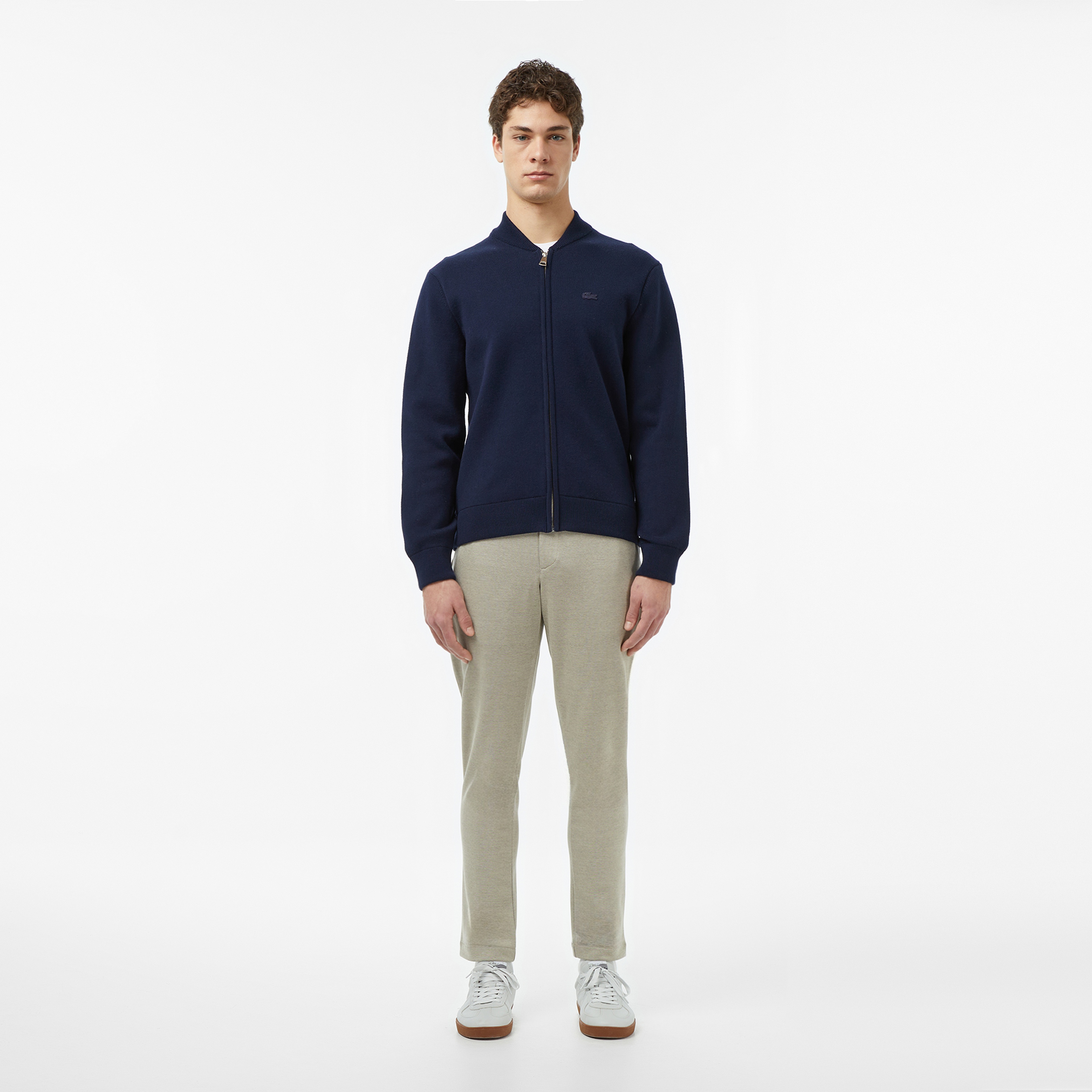 Erkek Classic Fit Fermuarlı Lacivert Hırka