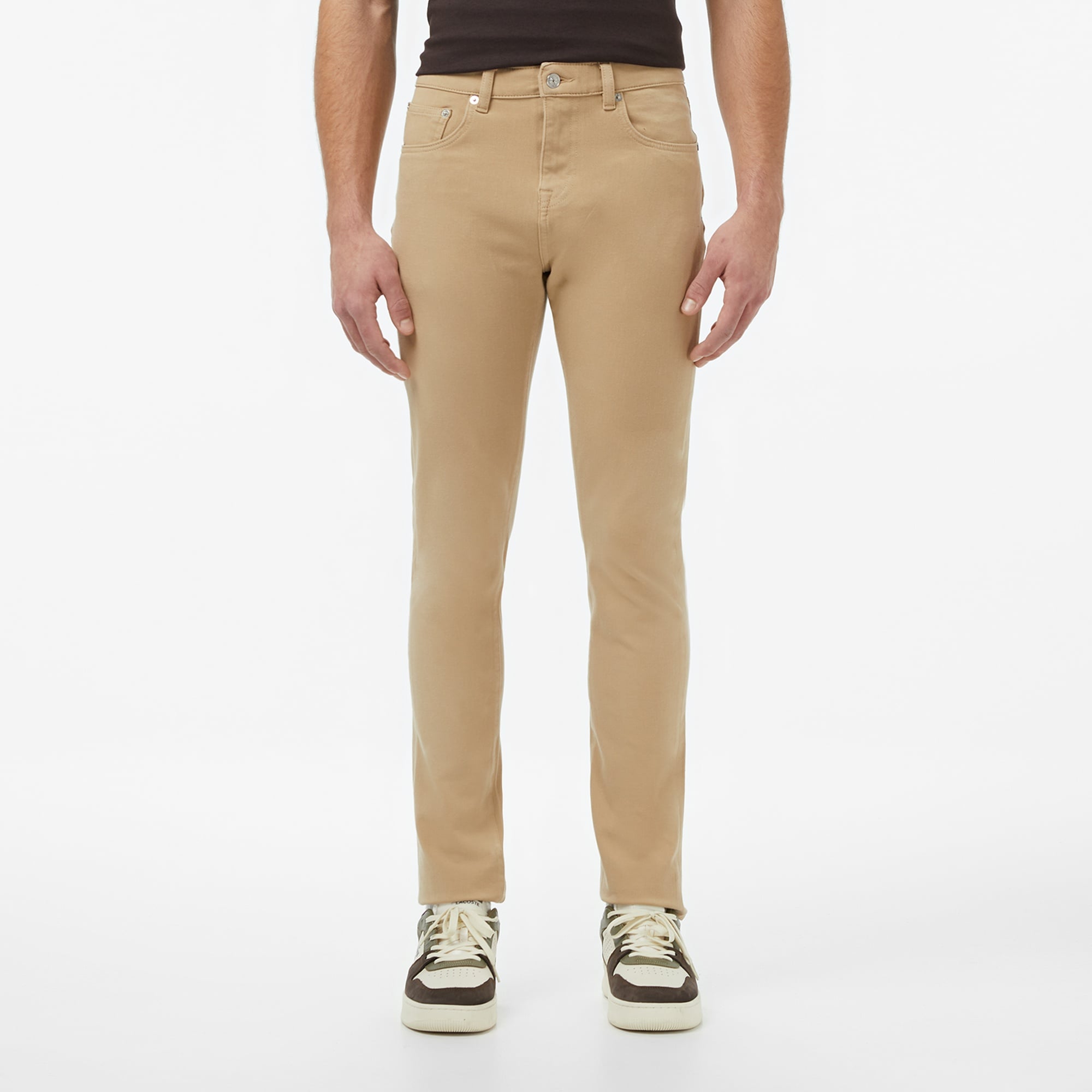 Erkek Slim Fit Bej Jean Pantolon