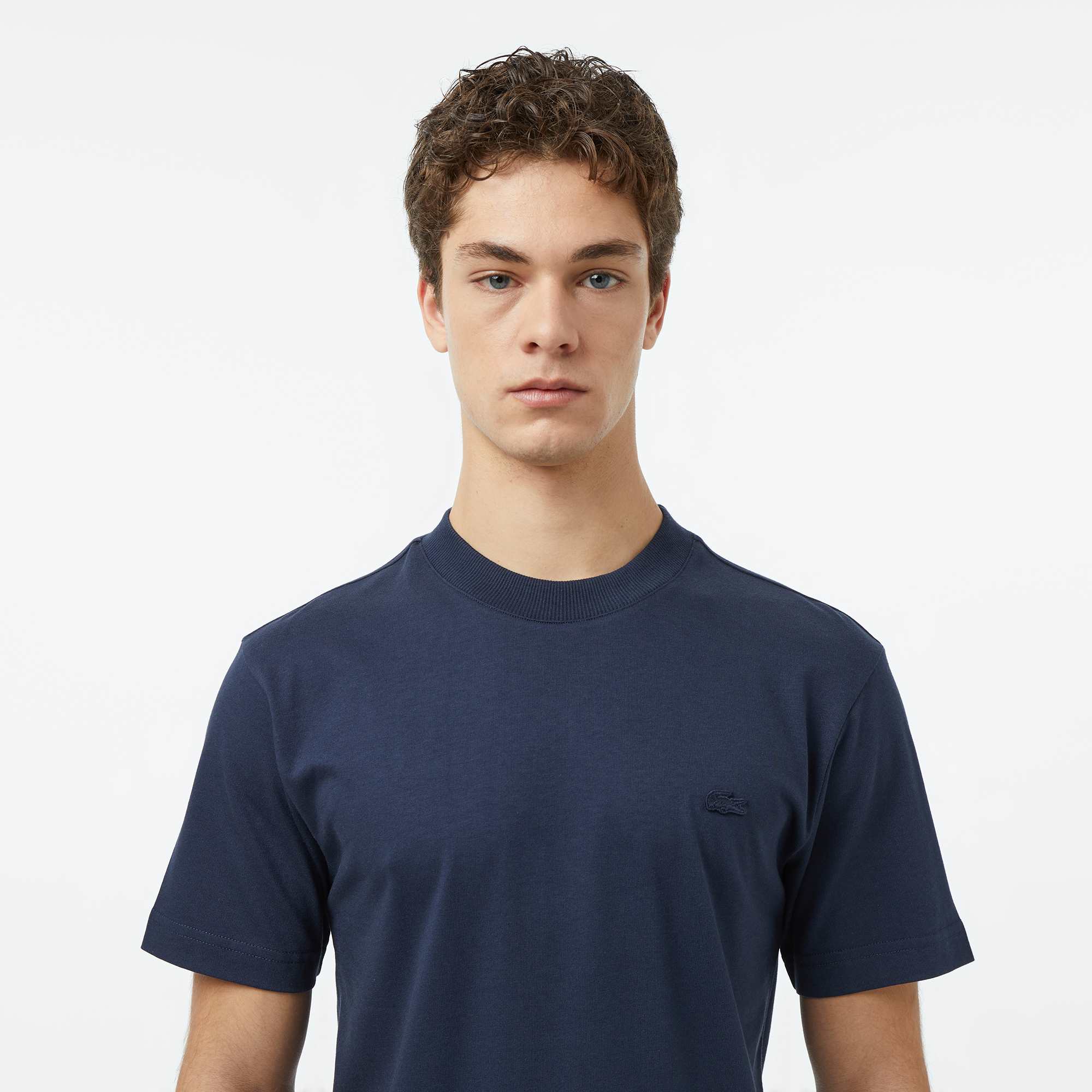 Lacoste Erkek Relaxed Fit Bisiklet Yaka Lacivert T-Shirt görsel 6