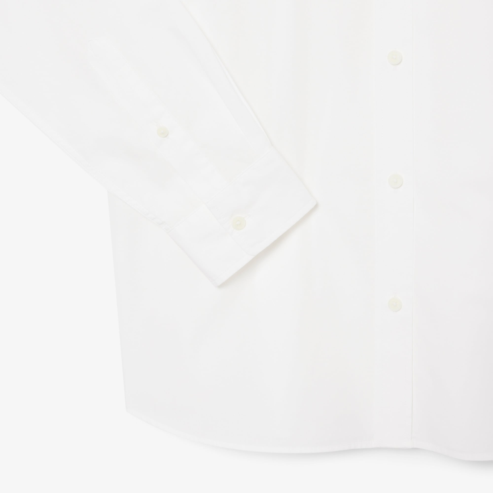 Erkek Regular Fit Düğmeli Yaka Beyaz Gömlek