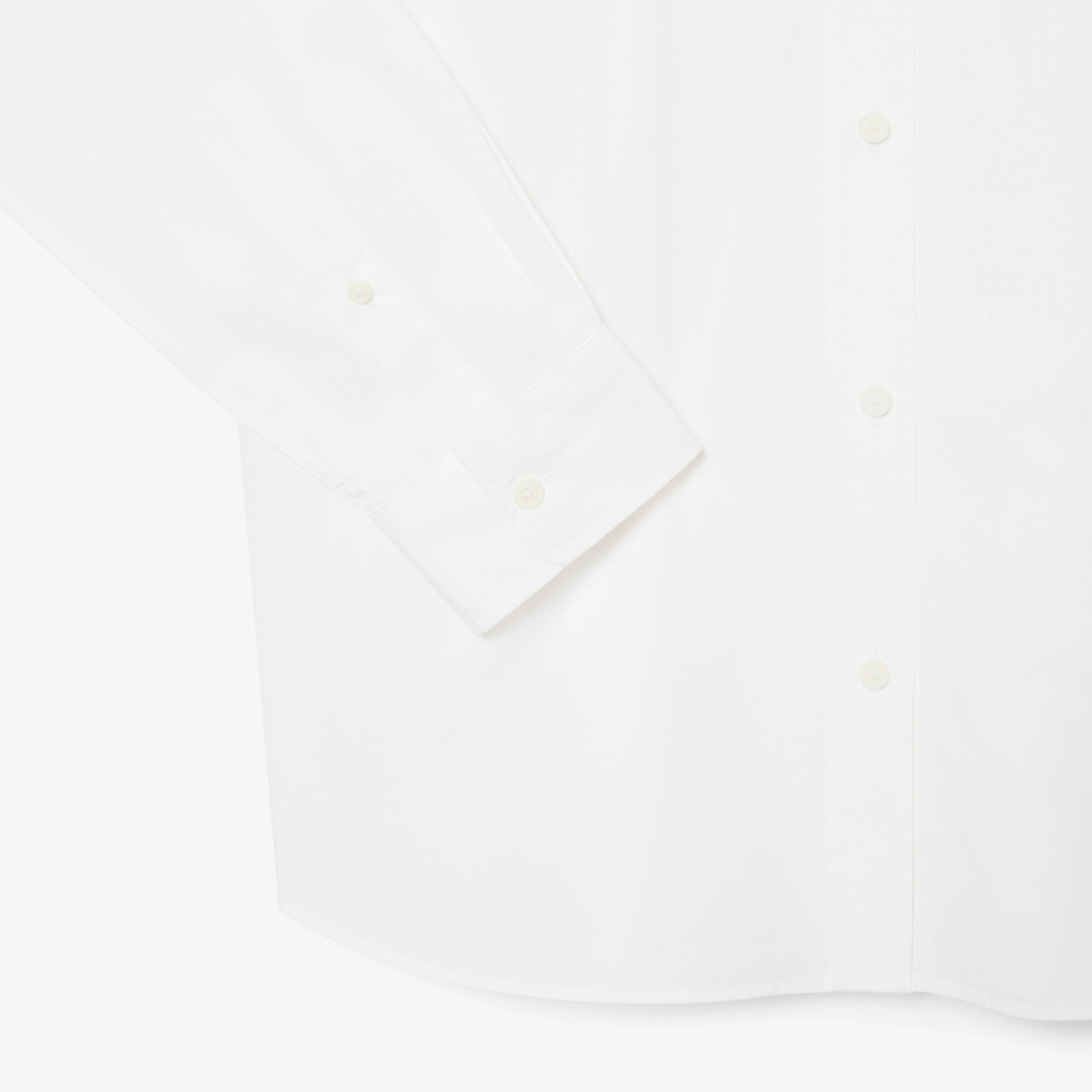 Erkek Regular Fit Düğmeli Yaka Beyaz Gömlek