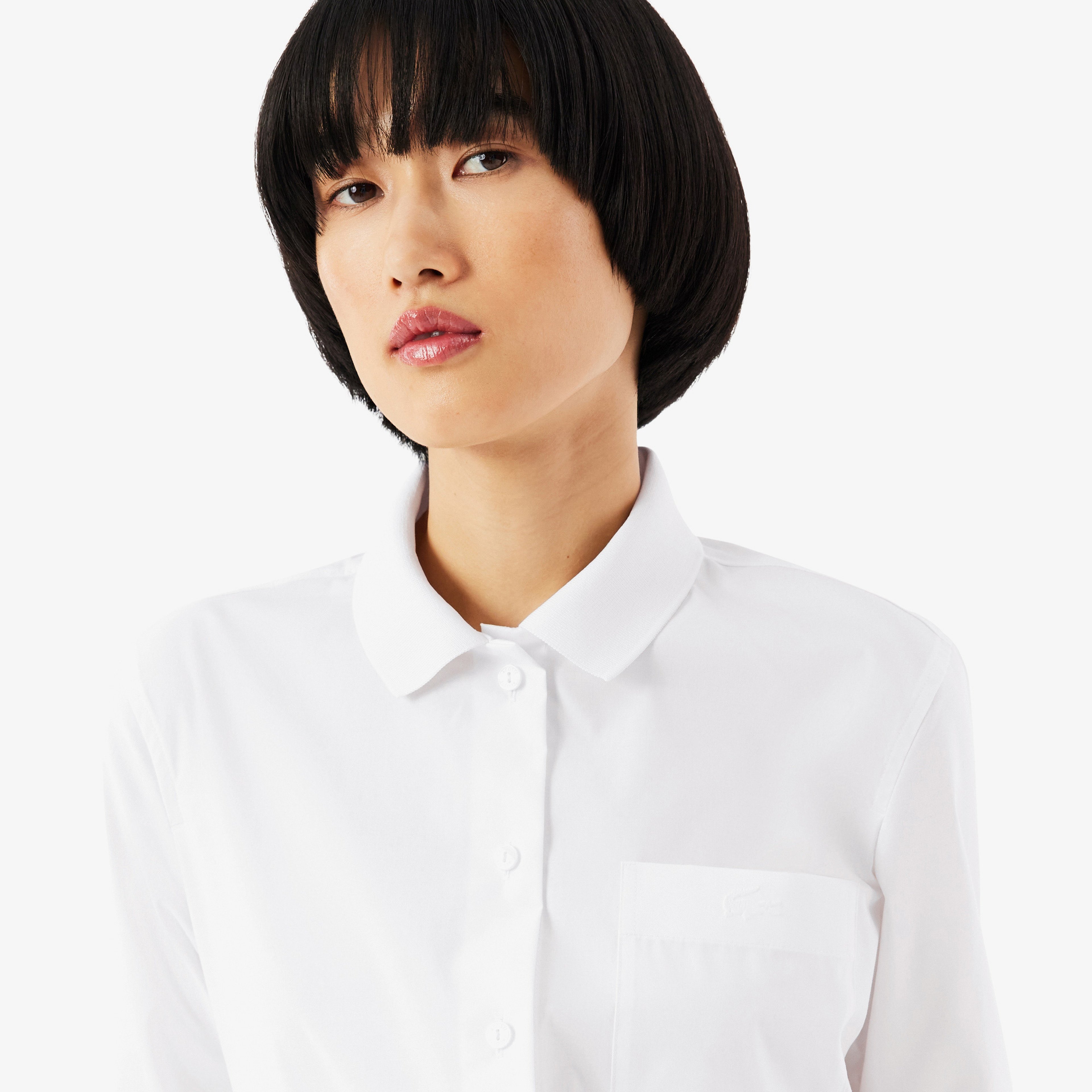 Kadın Slim Fit Beyaz Gömlek