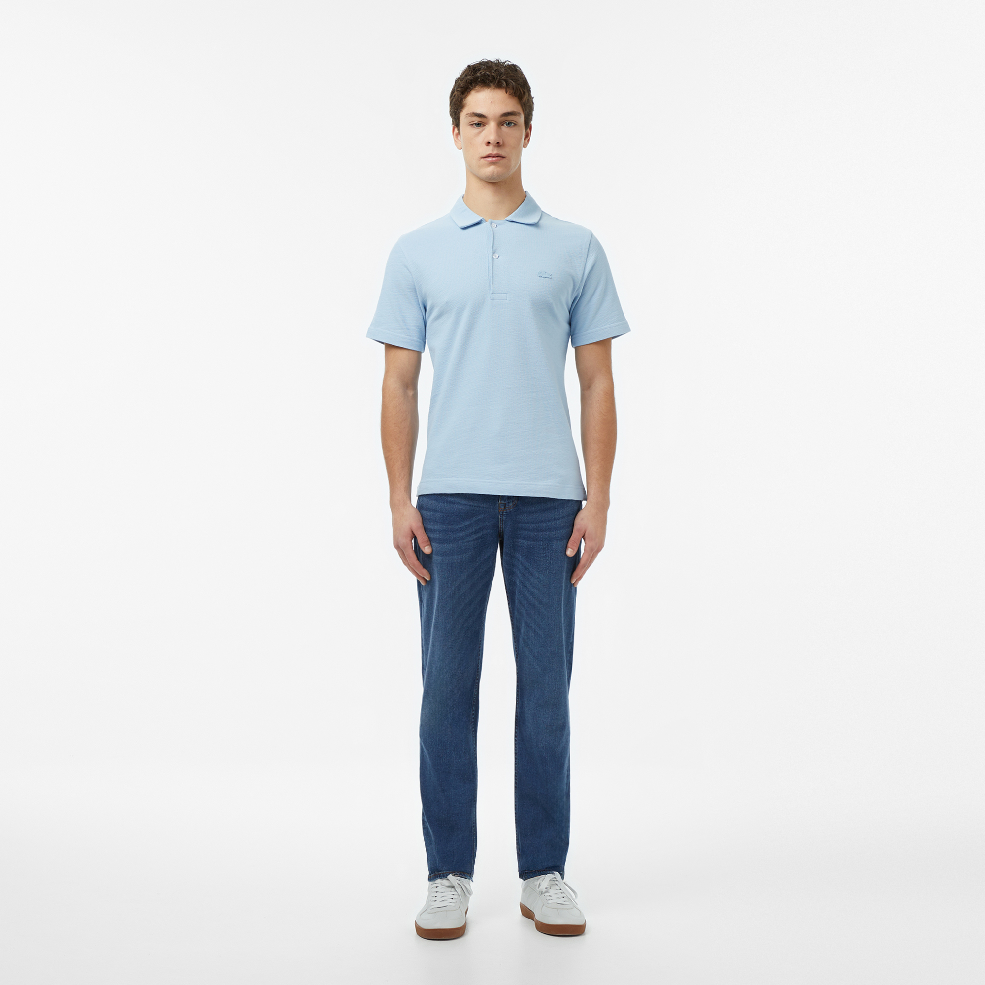 Lacoste Erkek Classic Fit Mavi Polo görsel 5