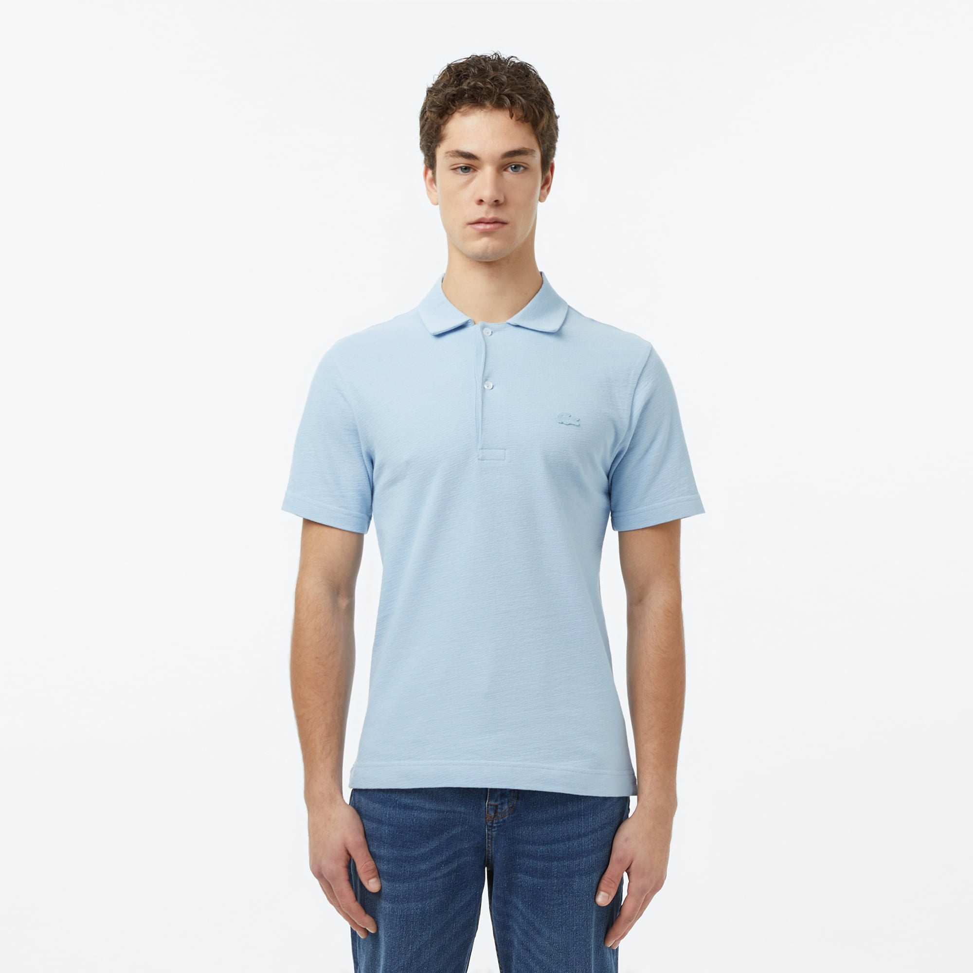 Erkek Classic Fit Mavi Polo