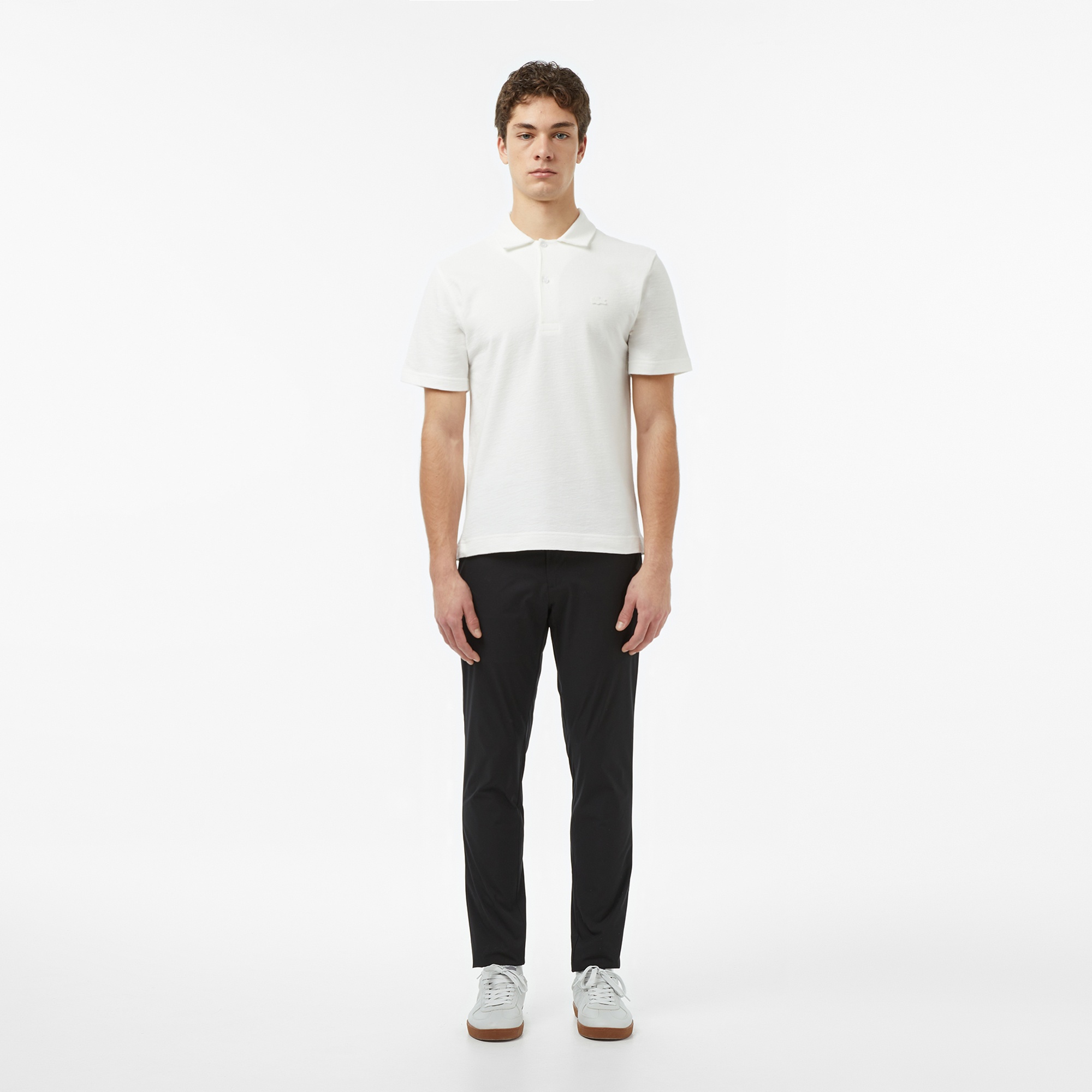 Erkek Classic Fit Beyaz Polo