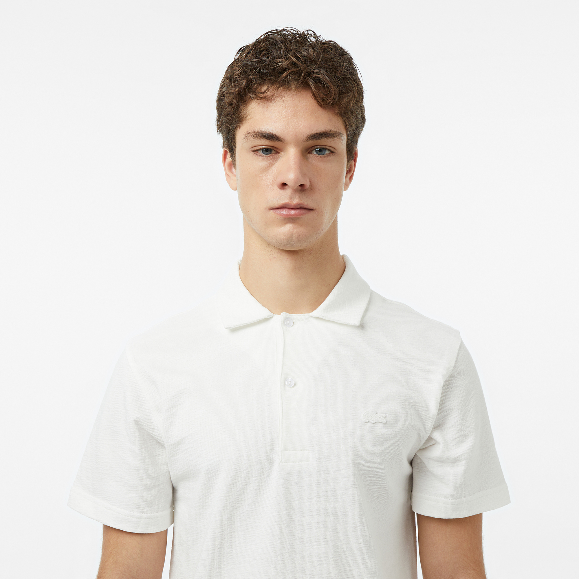 Lacoste Erkek Classic Fit Beyaz Polo görsel 6