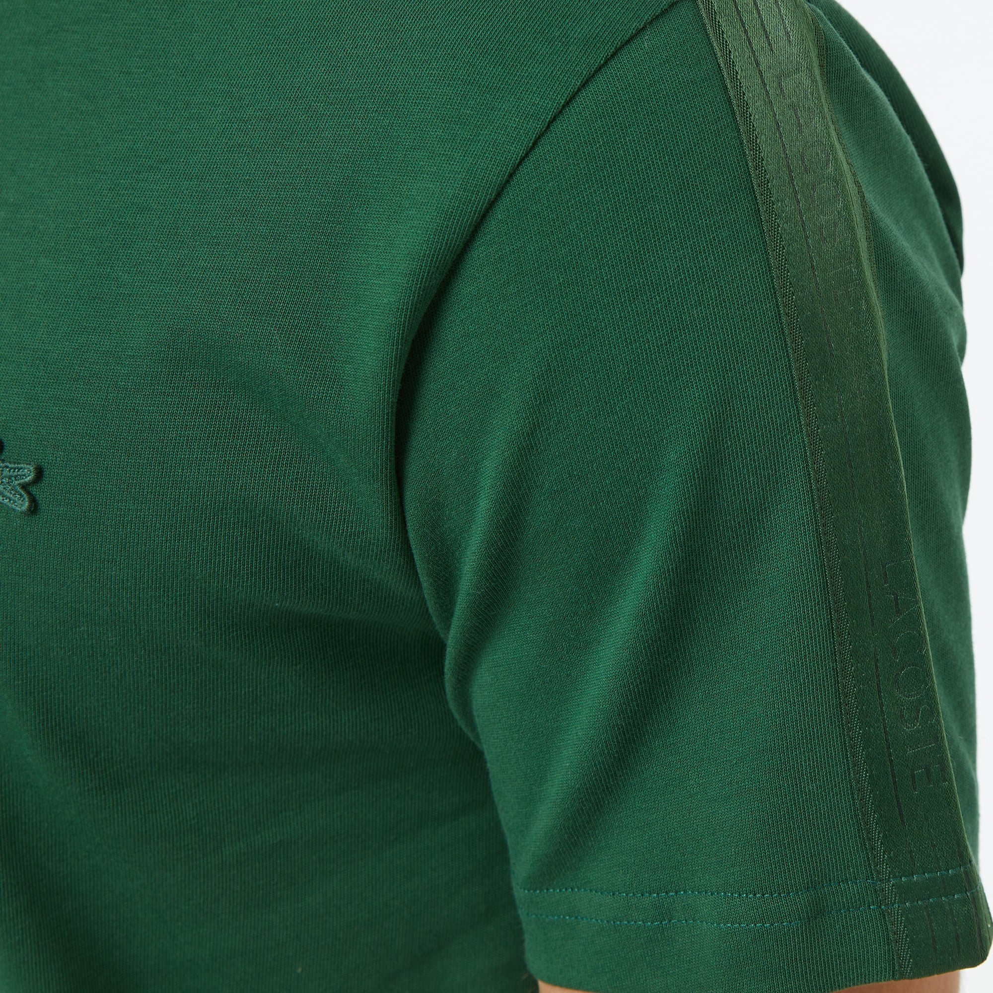 Erkek Regular Fit Bisiklet Yaka Koyu Yeşil T-Shirt