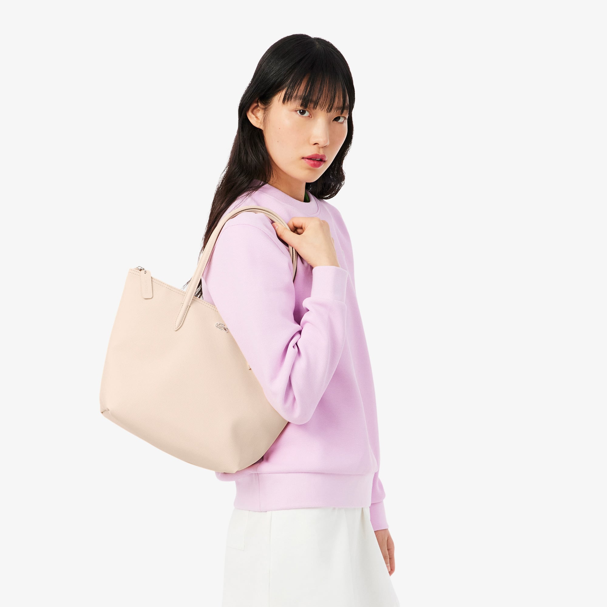 Lacoste Small L.12.12 Kadın Bej Omuz Çantası görsel 2
