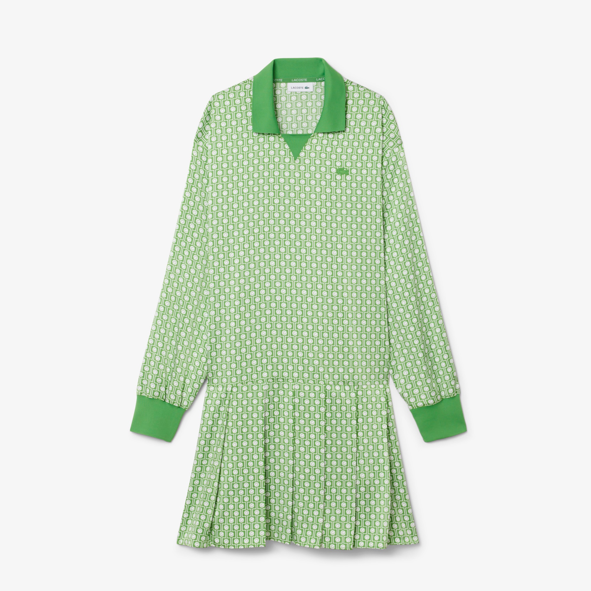 Kadın Regular Fit Polo Yaka Yeşil Elbise