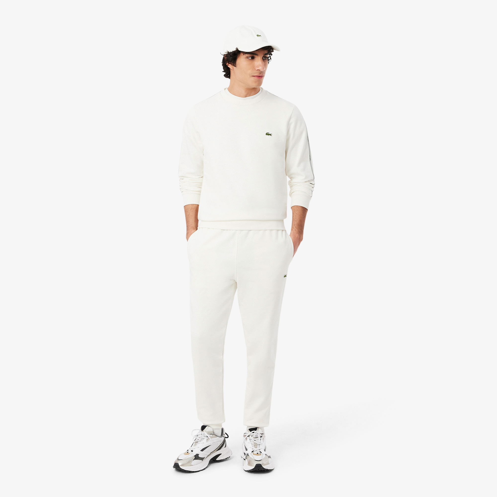 Lacoste Erkek Tapered Fit Beyaz Eşofman Altı görsel 4