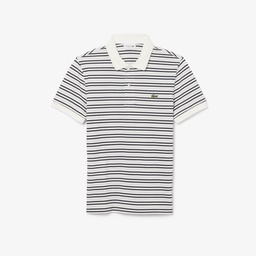 Erkek Classic Fit Çizgili Gri Polo Gri