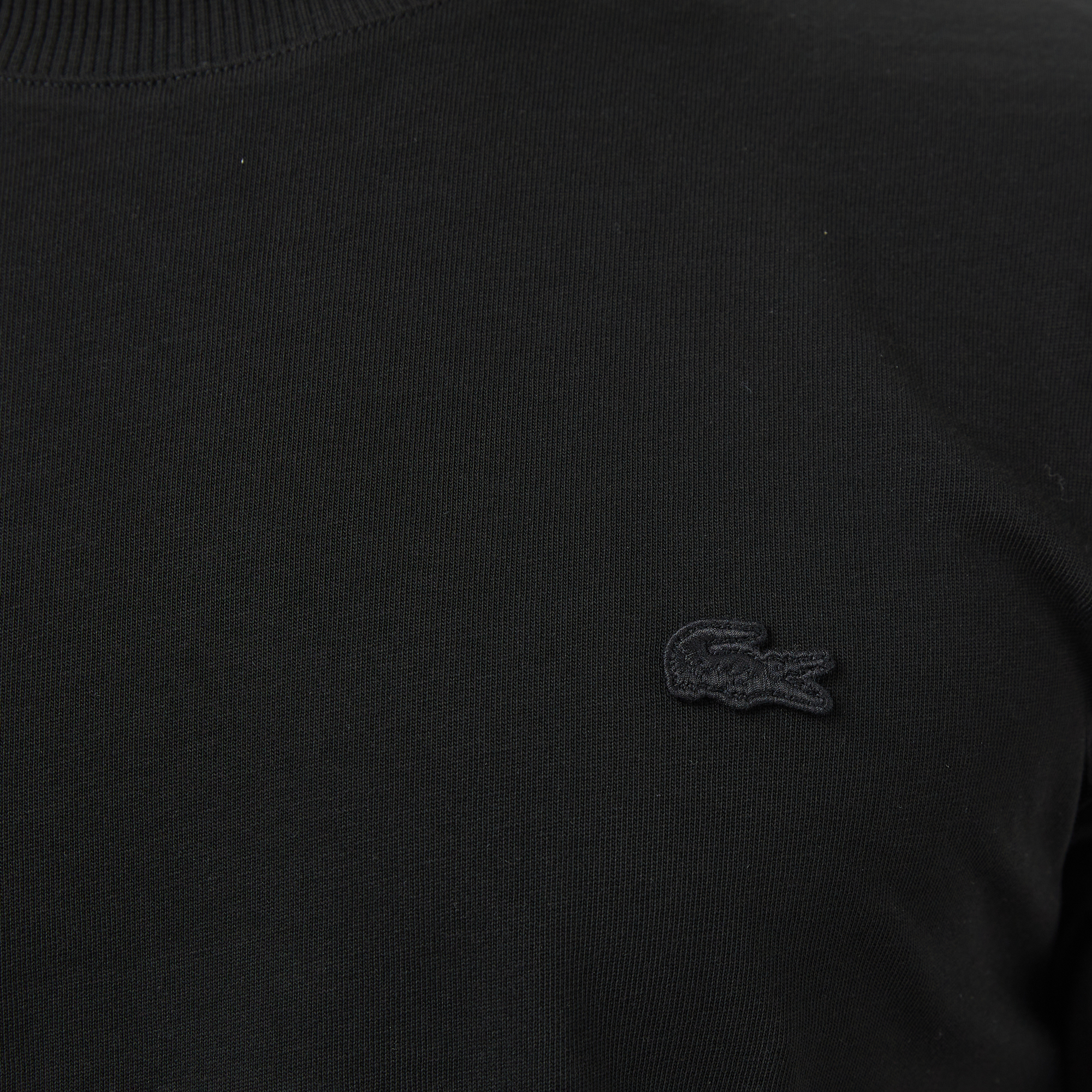 Lacoste Erkek Regular Fit Bisiklet Yaka Siyah T-Shirt görsel 7