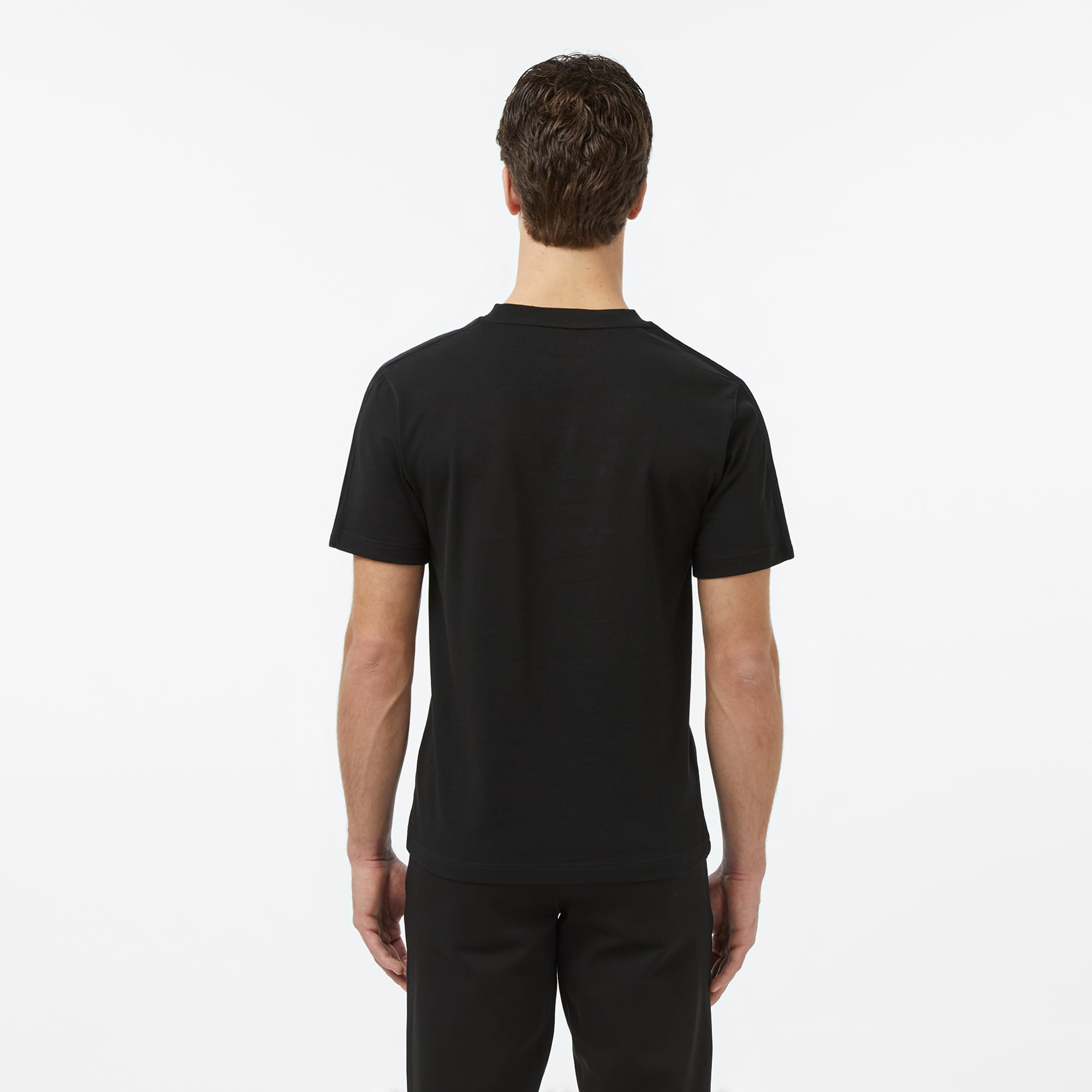 Lacoste Erkek Regular Fit Bisiklet Yaka Siyah T-Shirt görsel 2