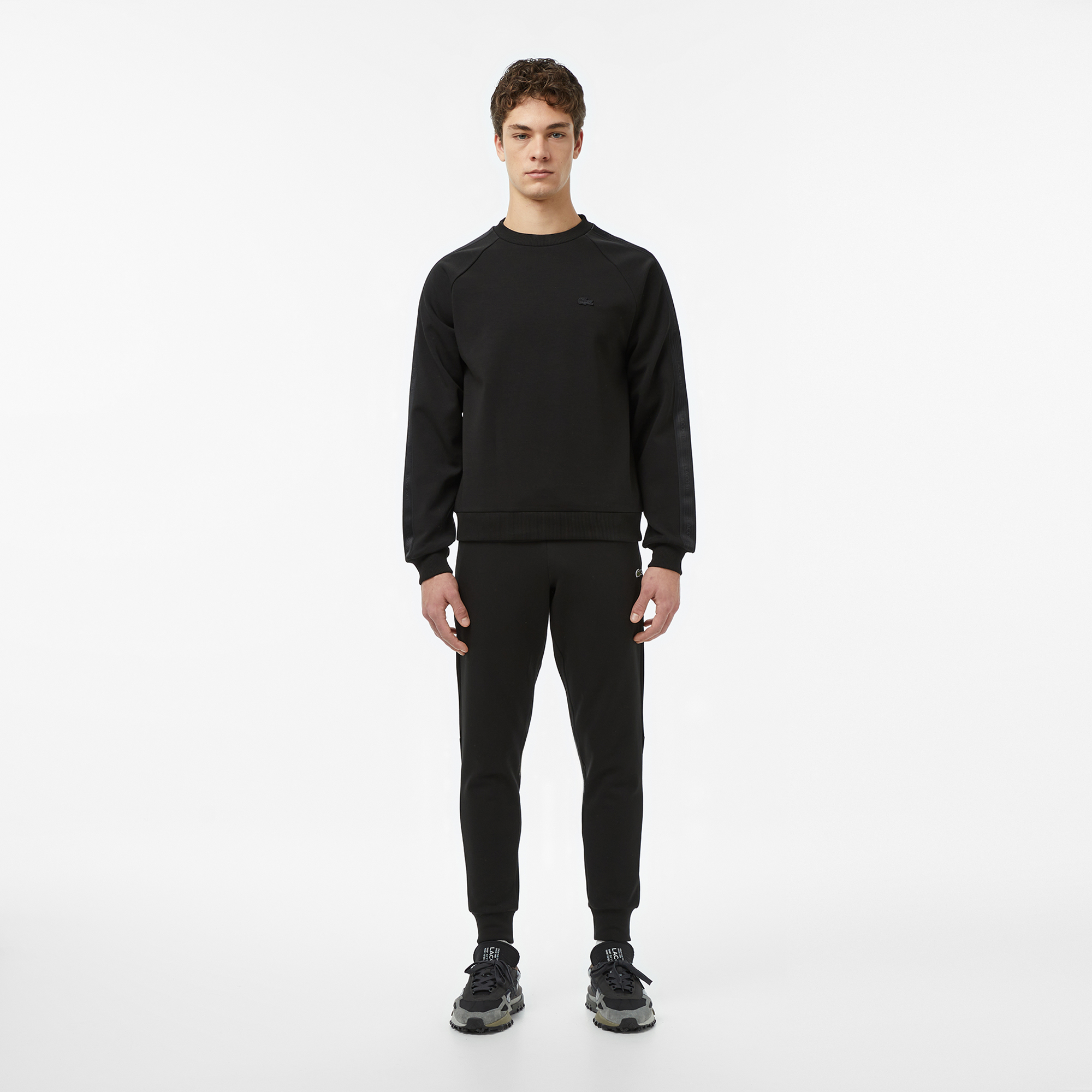 Lacoste Erkek Classic Fit Bisiklet Yaka Siyah Sweatshirt görsel 5