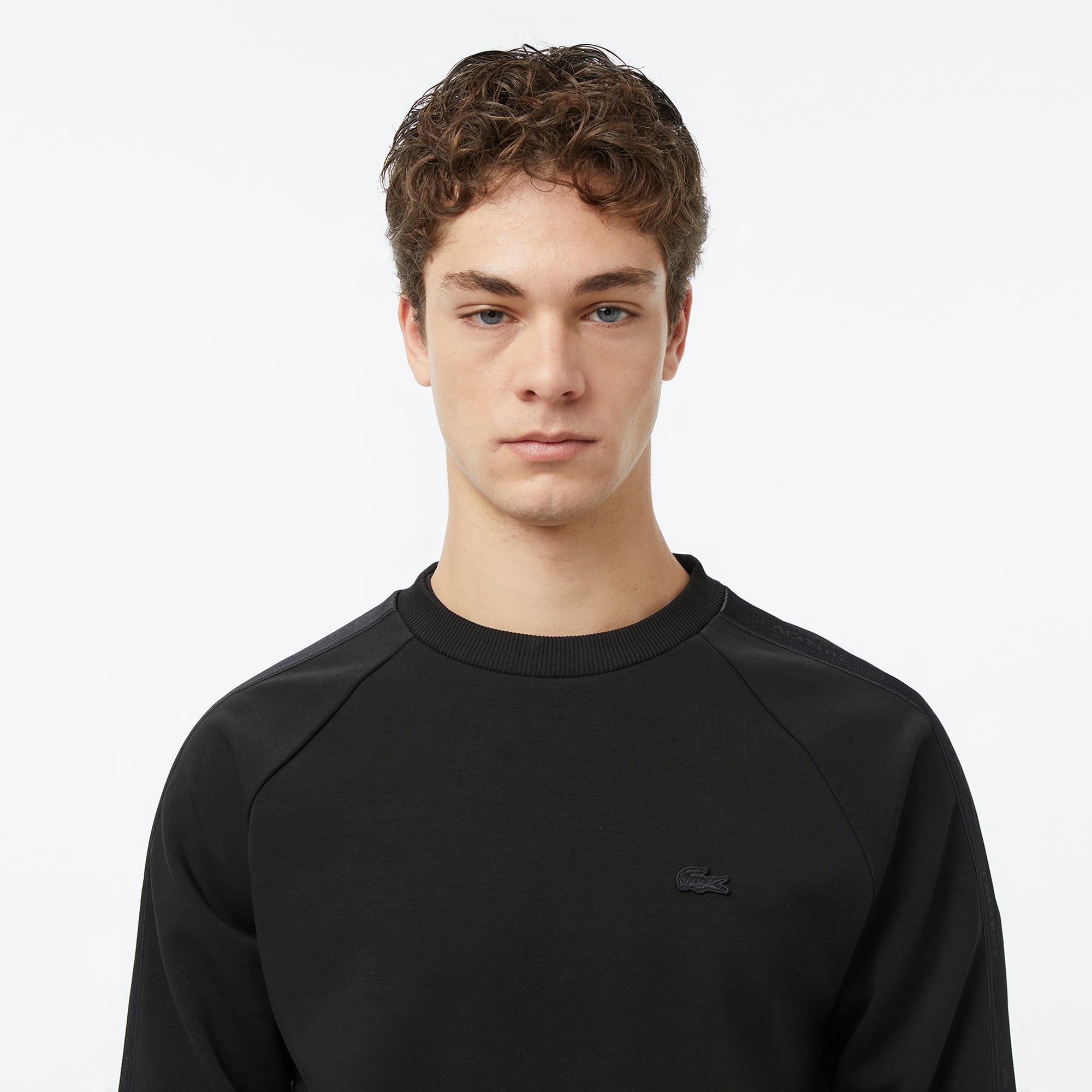 Lacoste Erkek Classic Fit Bisiklet Yaka Siyah Sweatshirt görsel 6