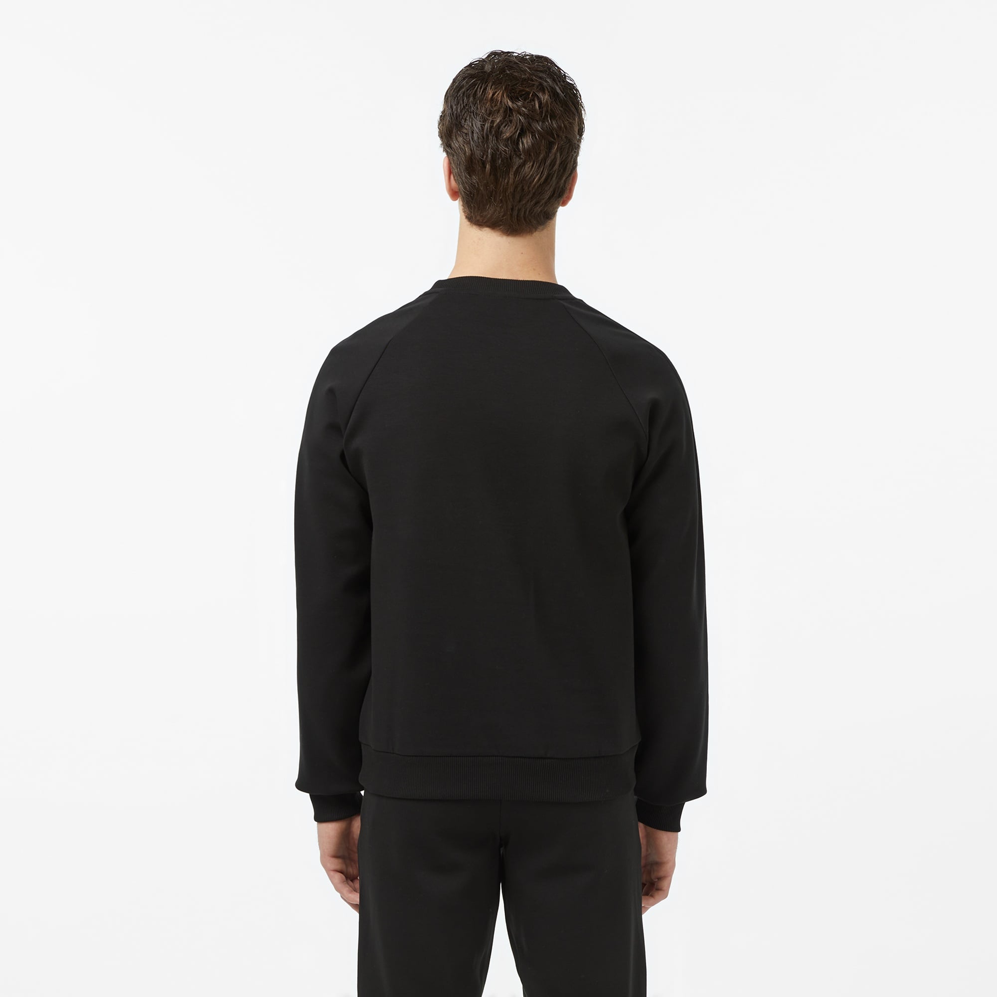Erkek Classic Fit Bisiklet Yaka Siyah Sweatshirt