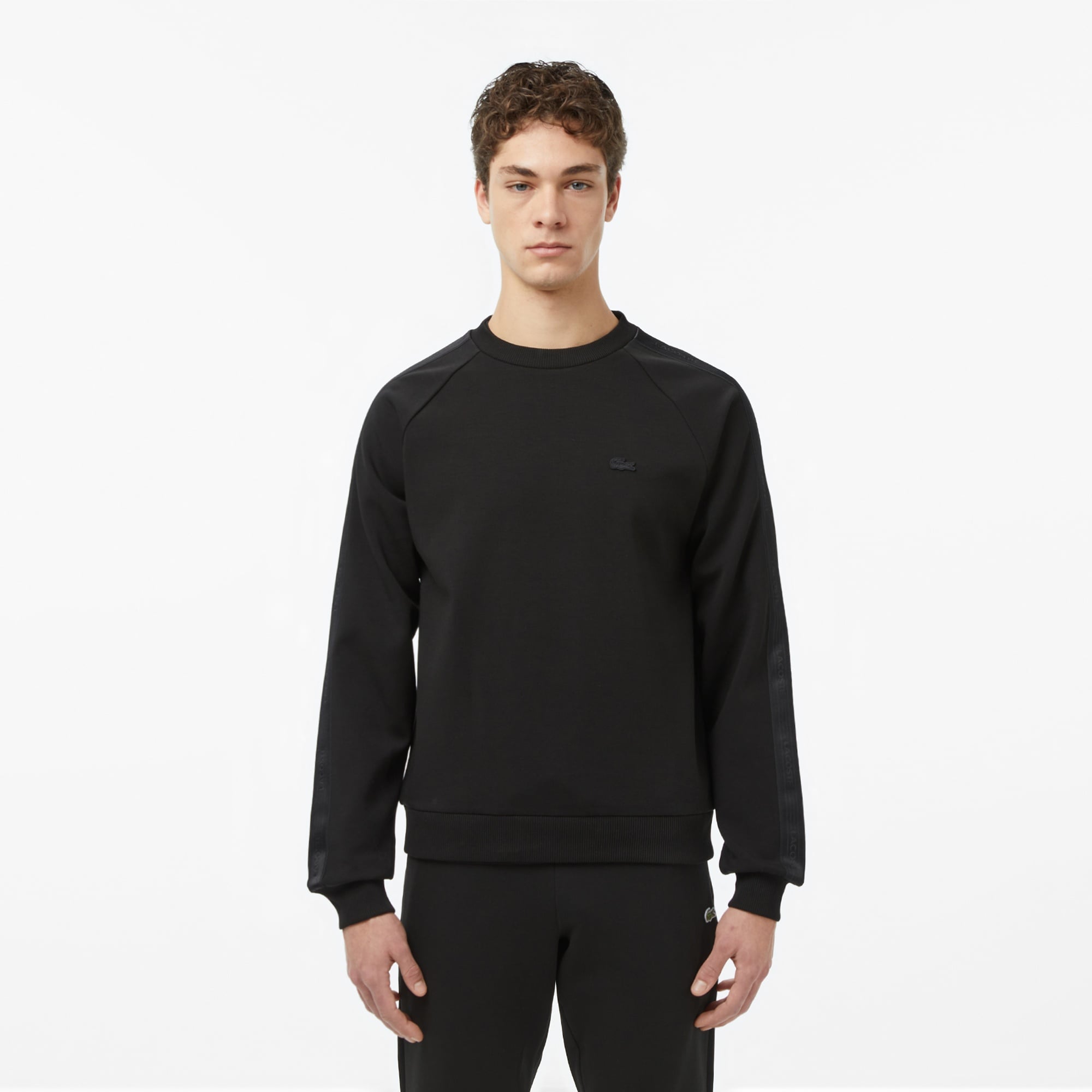 Erkek Classic Fit Bisiklet Yaka Siyah Sweatshirt