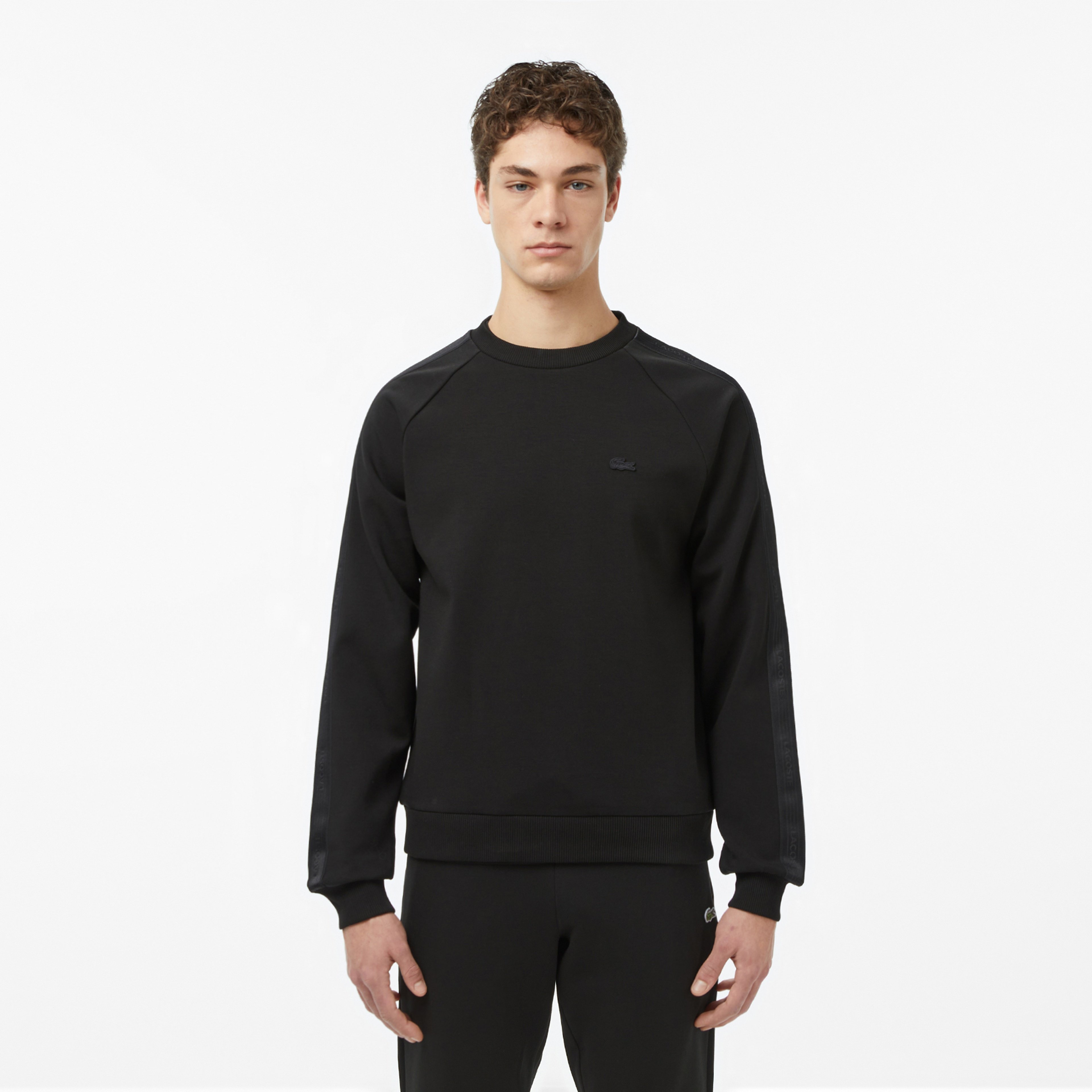 Erkek Classic Fit Bisiklet Yaka Siyah Sweatshirt