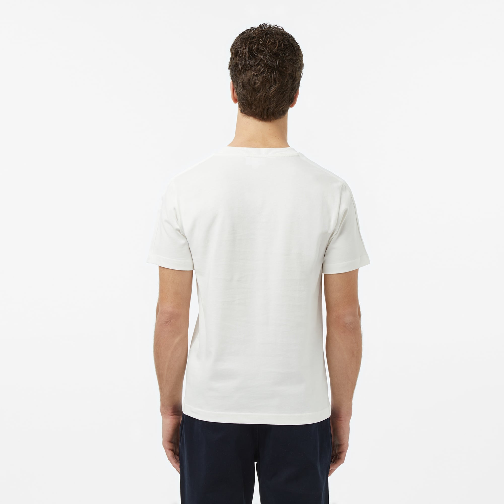 Erkek Regular Fit Bisiklet Yaka Krem T-Shirt