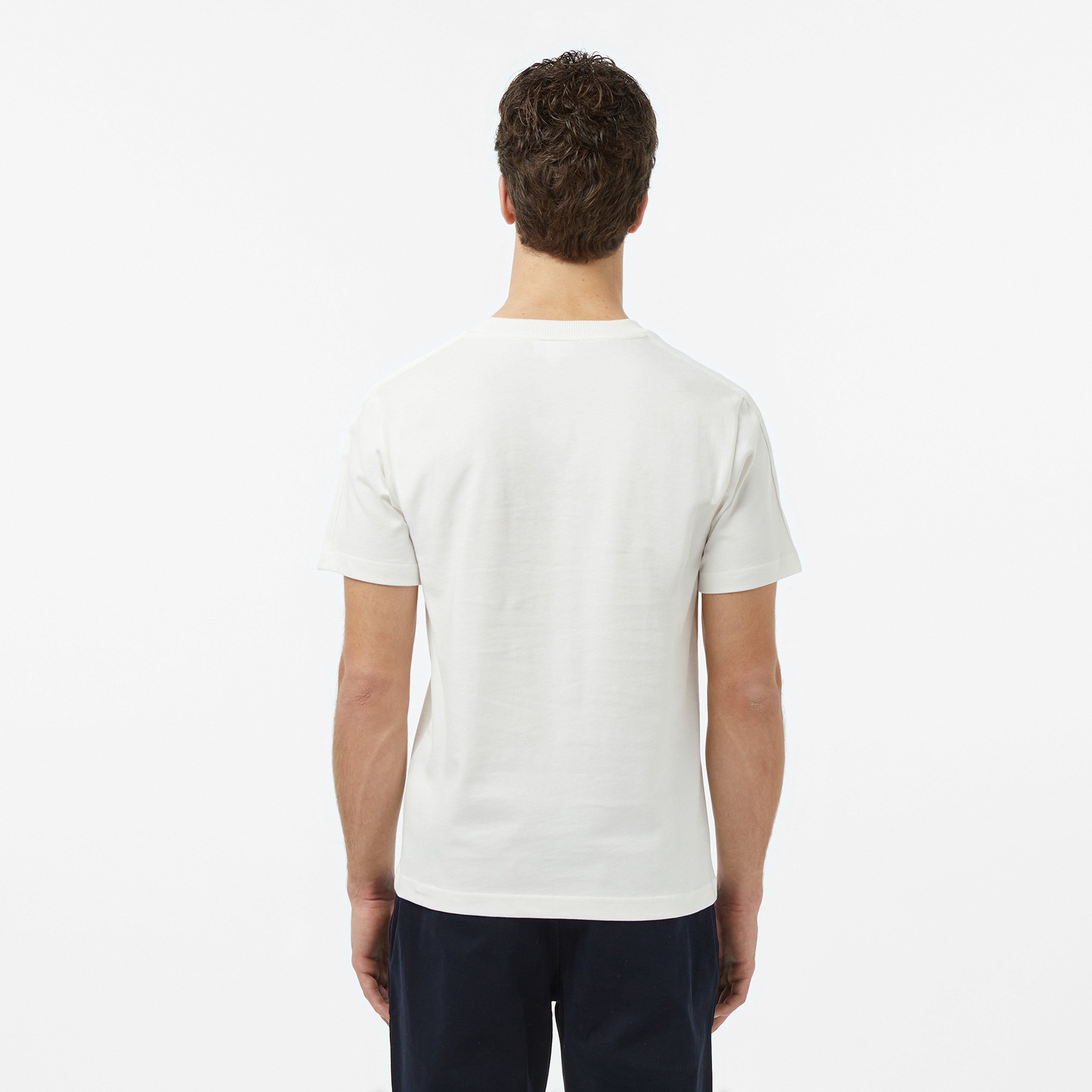 Erkek Regular Fit Bisiklet Yaka Krem T-Shirt
