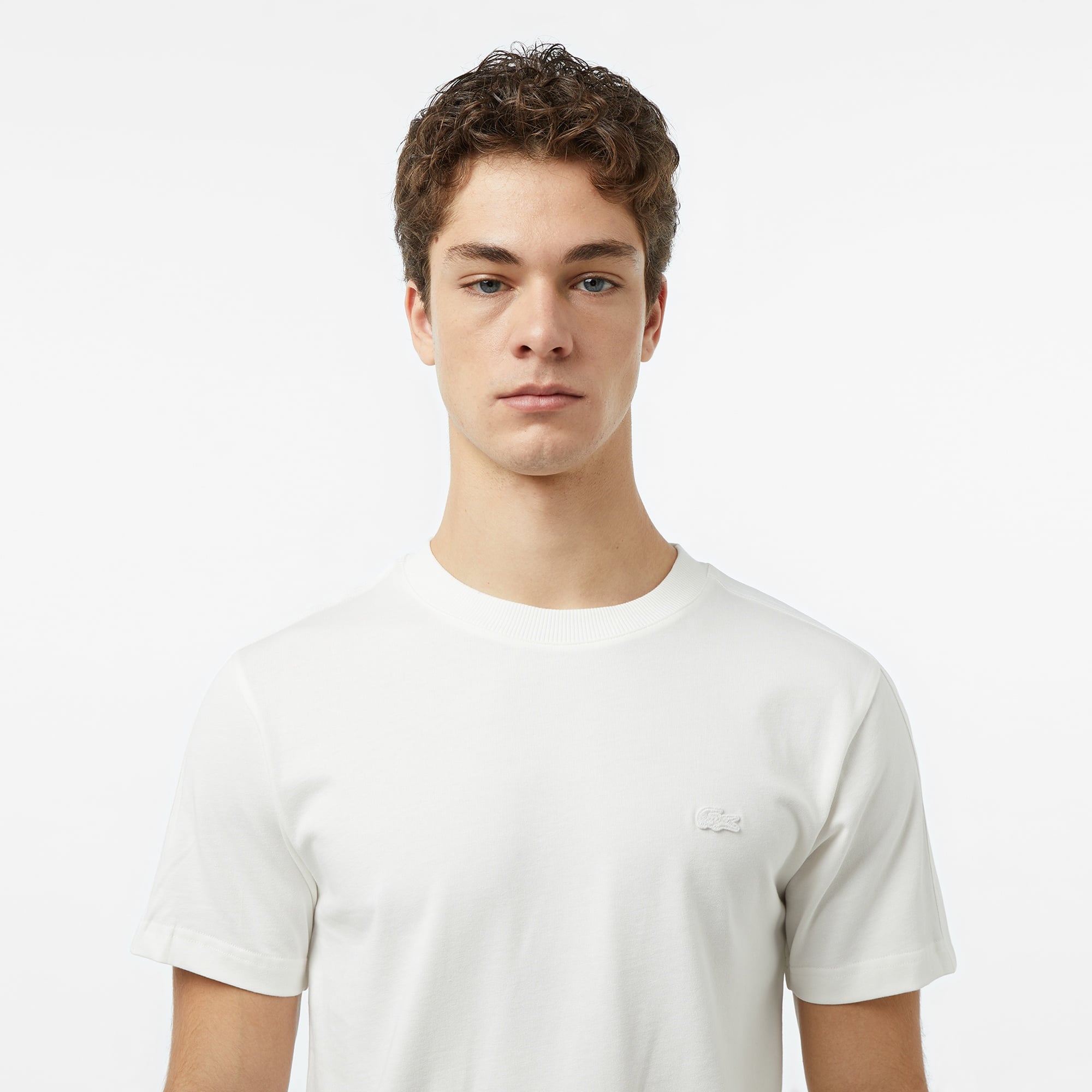 Erkek Regular Fit Bisiklet Yaka Krem T-Shirt