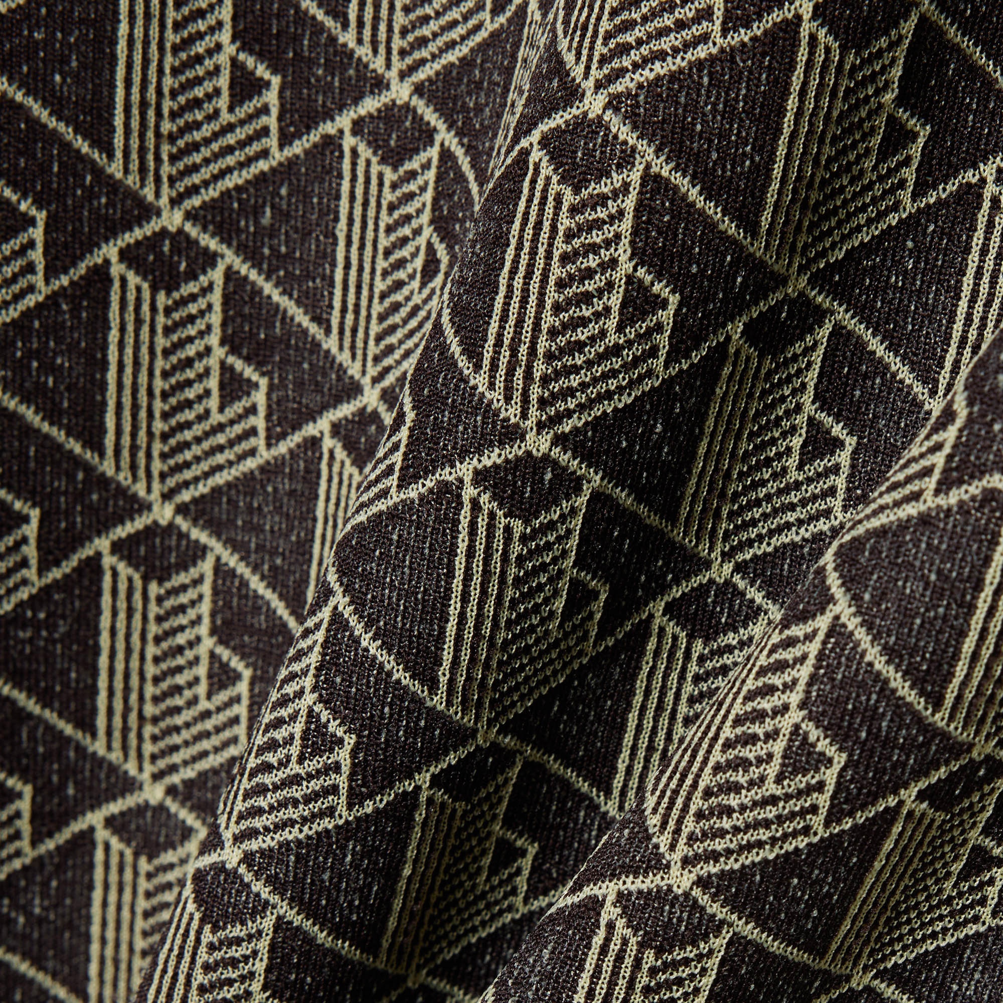 Kadın Slim Fit Bisiklet Yaka Monogram Kahverengi T-Shirt