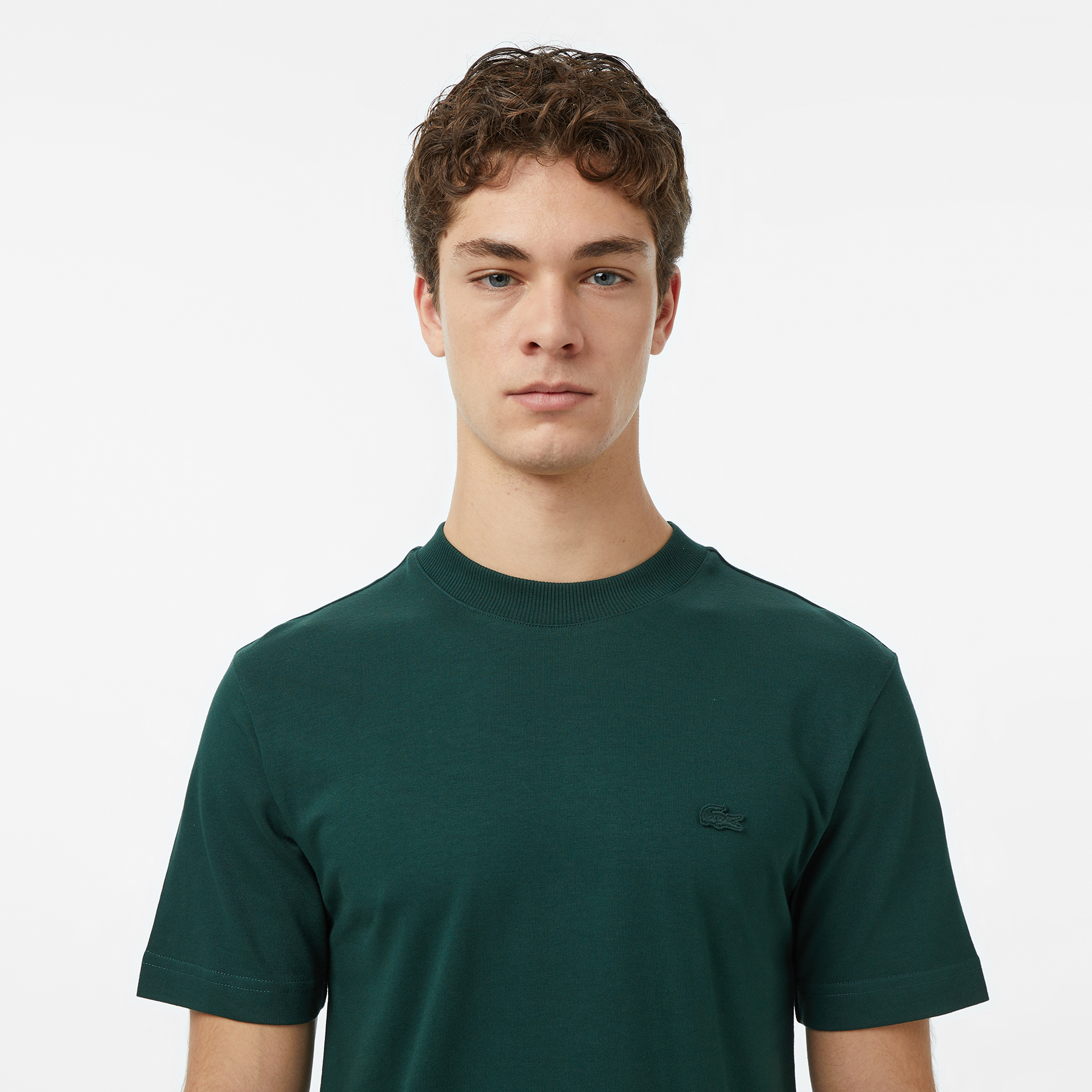 Lacoste Erkek Relaxed Fit Bisiklet Yaka Yeşil T-Shirt görsel 6