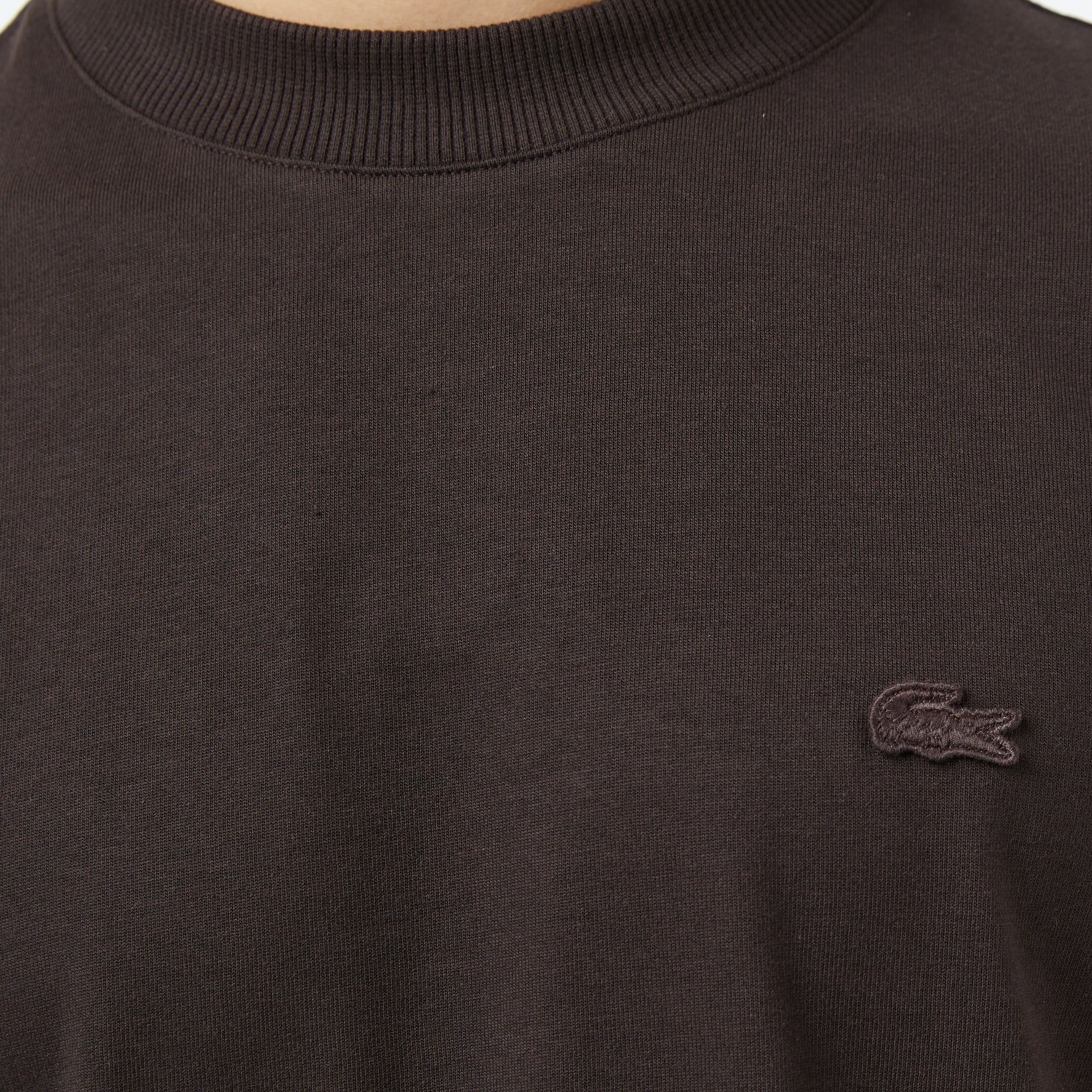 Erkek Relaxed Fit Bisiklet Yaka Kahverengi T-Shirt