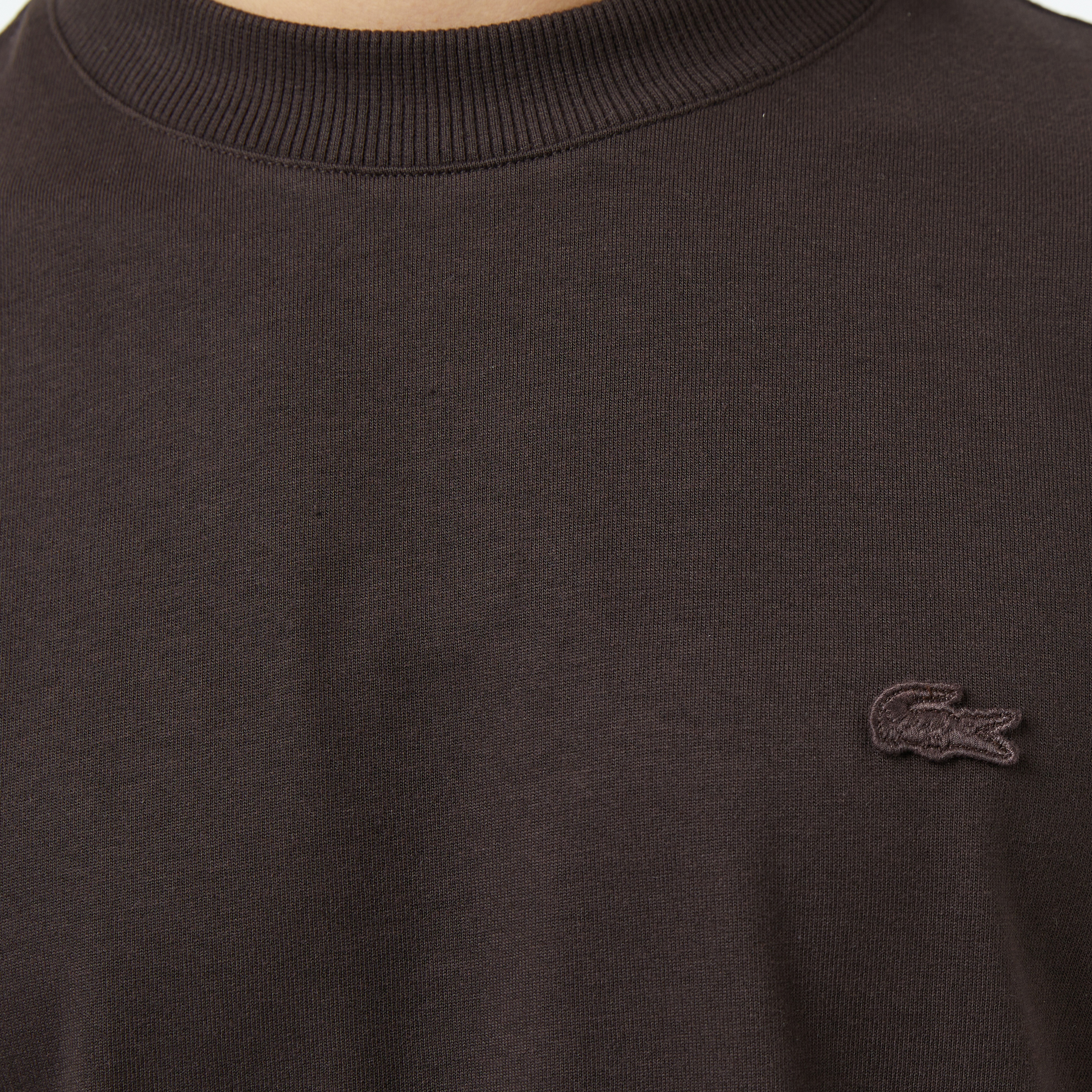 Erkek Relaxed Fit Bisiklet Yaka Kahverengi T-Shirt