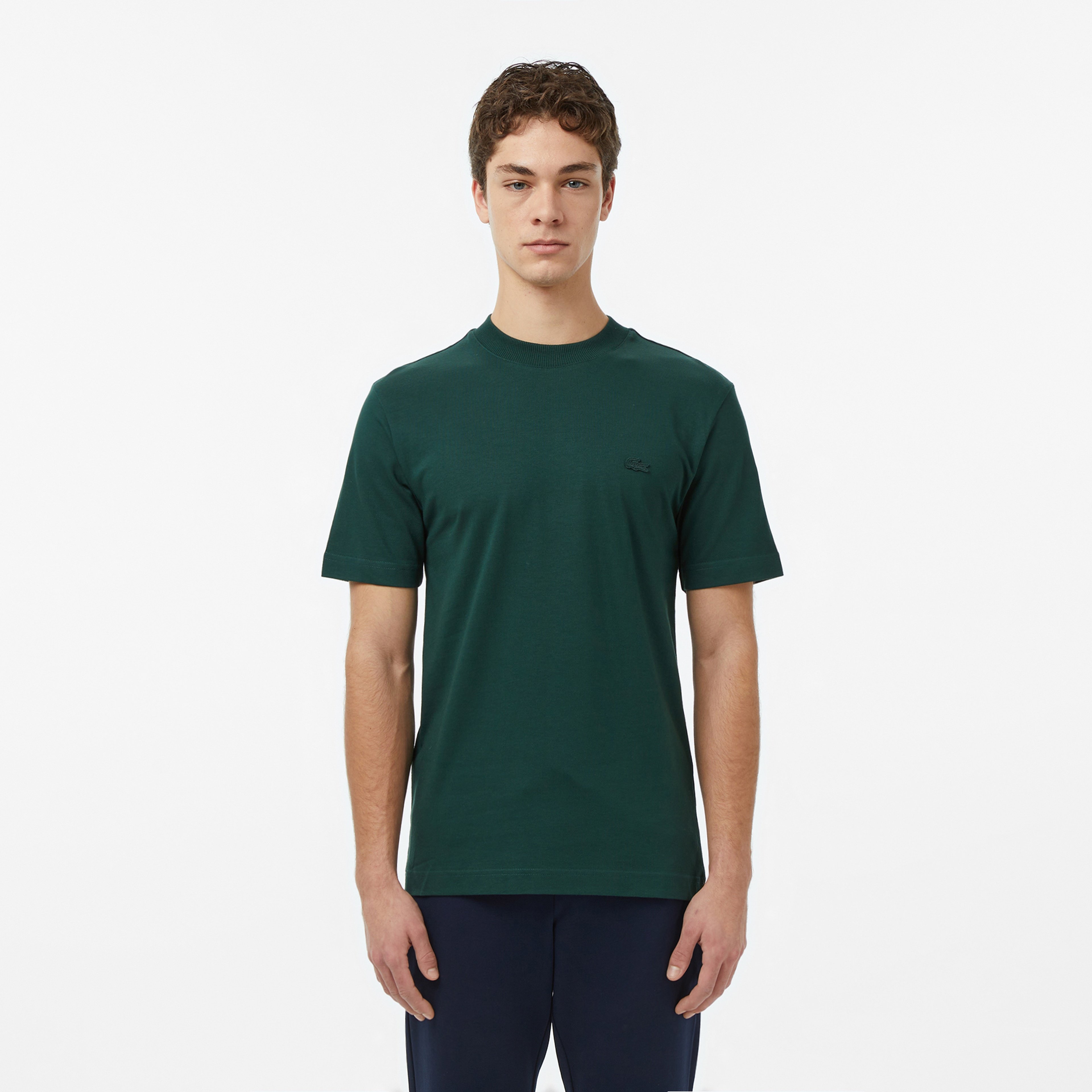 Erkek Relaxed Fit Bisiklet Yaka Yeşil T-Shirt Erkek Relaxed Fit Bisiklet Yaka Yeşil T-Shirt