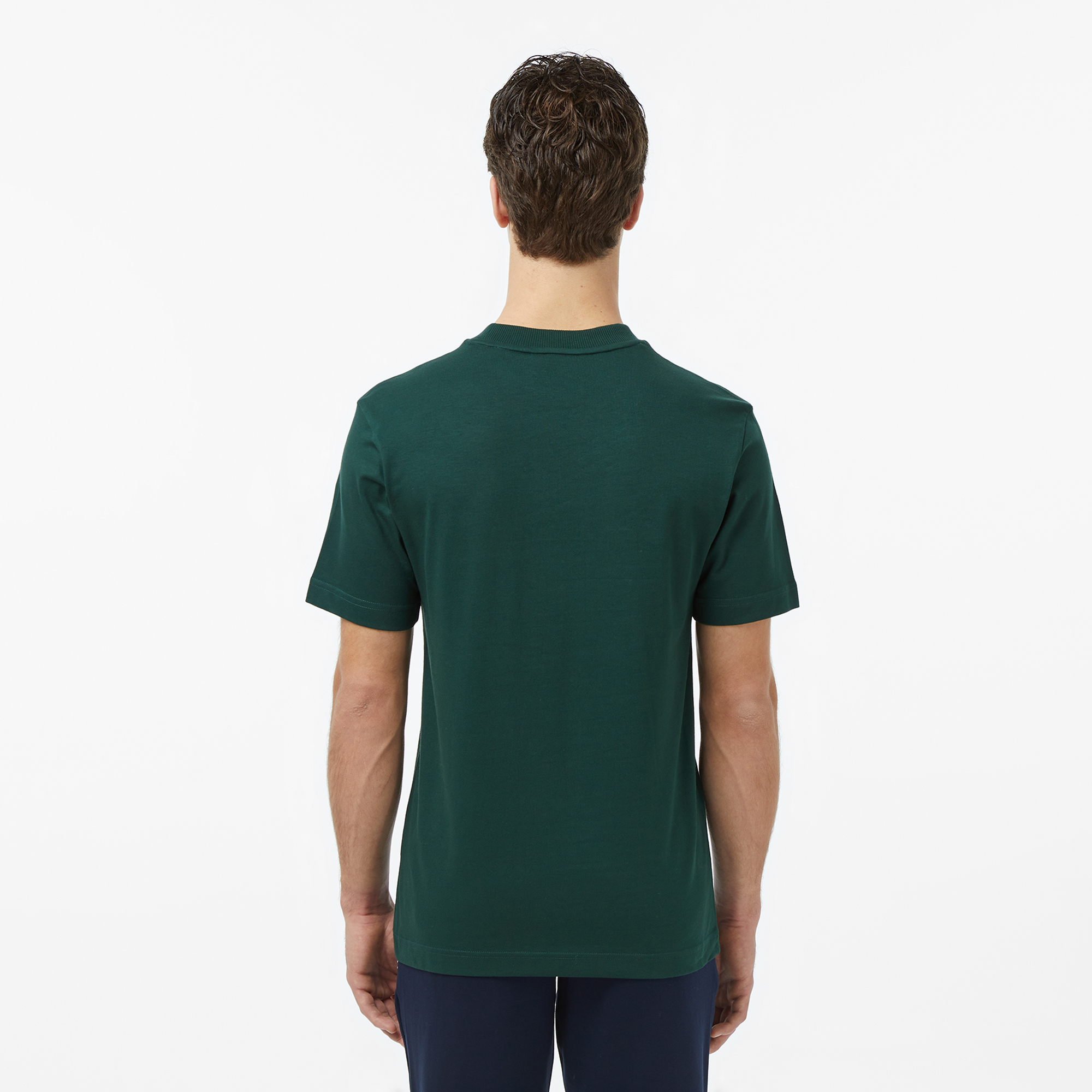 Lacoste Erkek Relaxed Fit Bisiklet Yaka Yeşil T-Shirt görsel 2