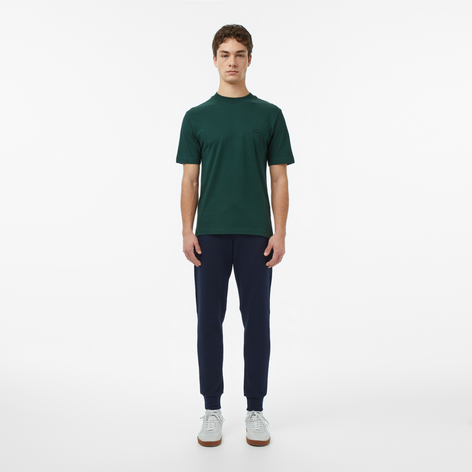 Lacoste Erkek Relaxed Fit Bisiklet Yaka Yeşil T-Shirt görsel 5