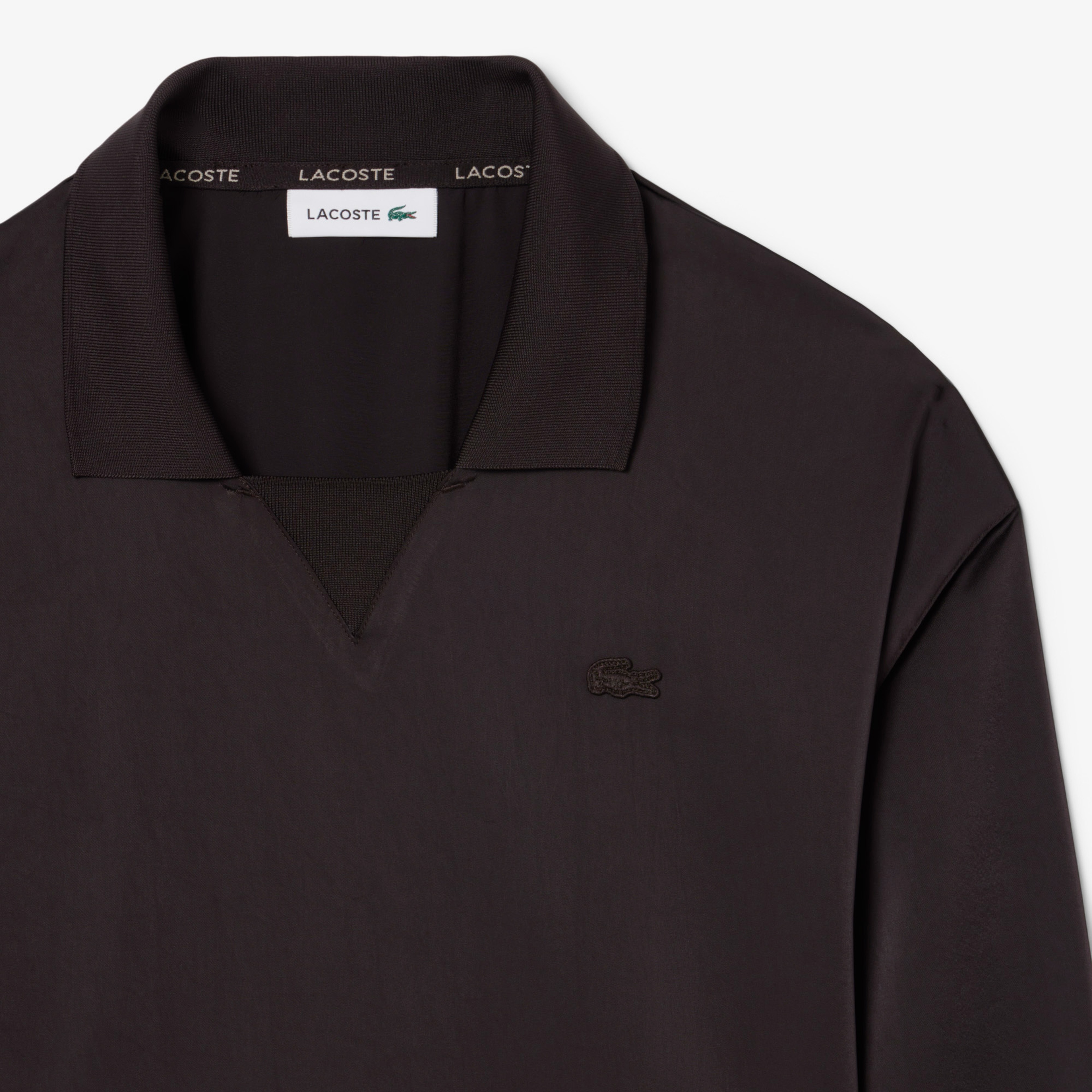 Kadın Regular Fit Uzun Kollu Polo Yaka Kahverengi Elbise