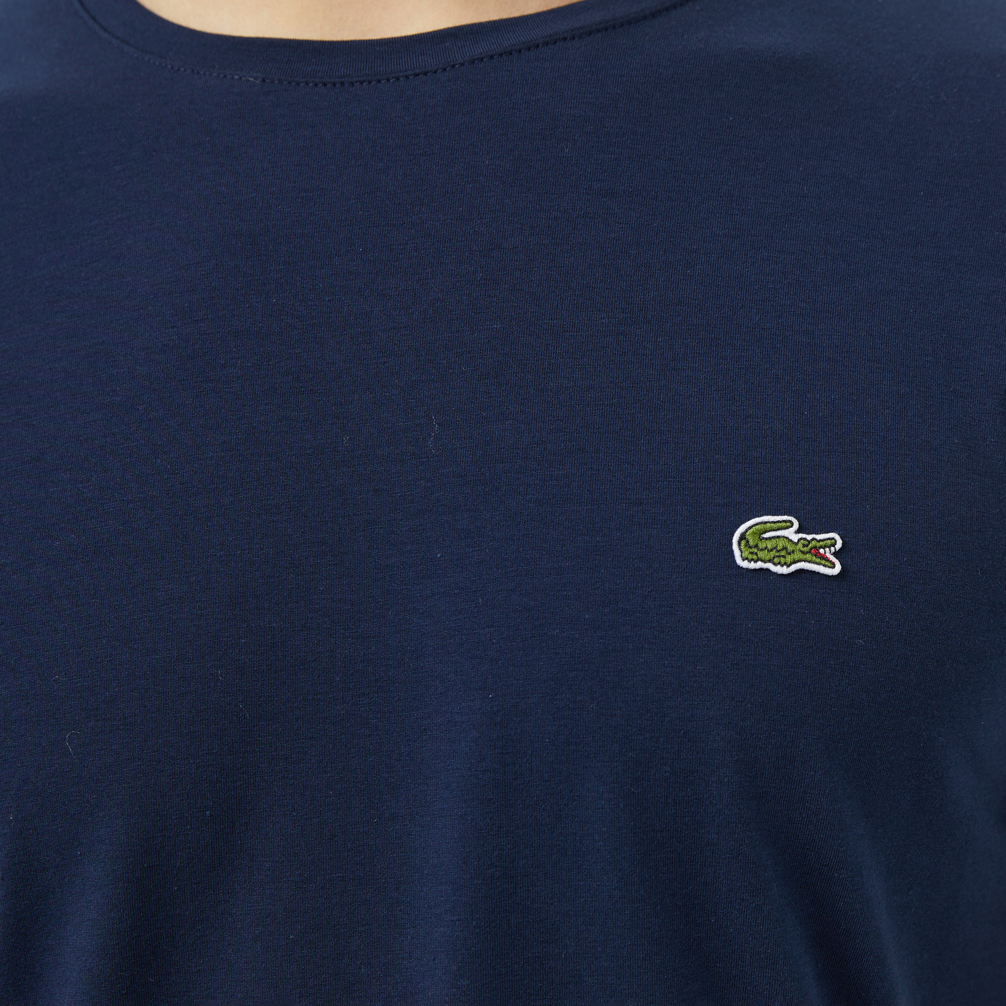 Lacoste Erkek Slim Fit Bisiklet Yaka Lacivert T-Shirt görsel 7