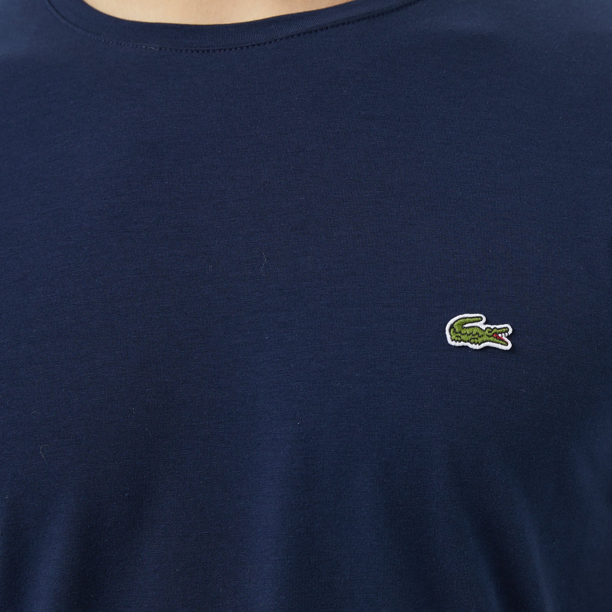 Erkek Slim Fit Bisiklet Yaka Lacivert T-Shirt