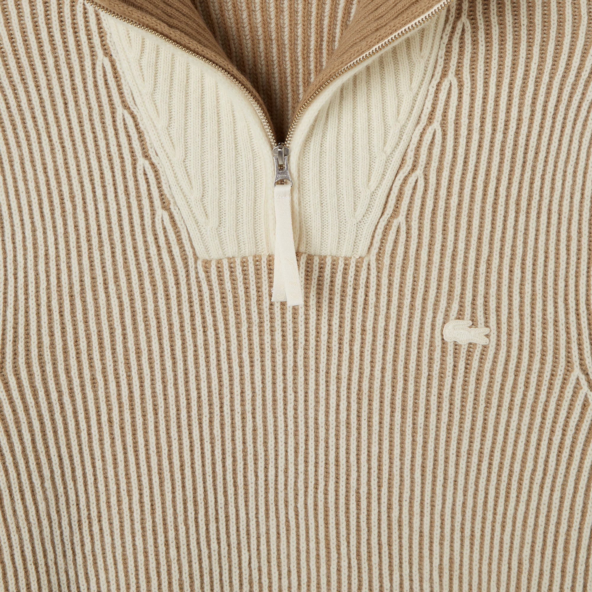 Erkek Classic Fit Polo Yaka Krem Kazak