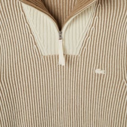 Erkek Classic Fit Polo Yaka Krem Kazak Krem