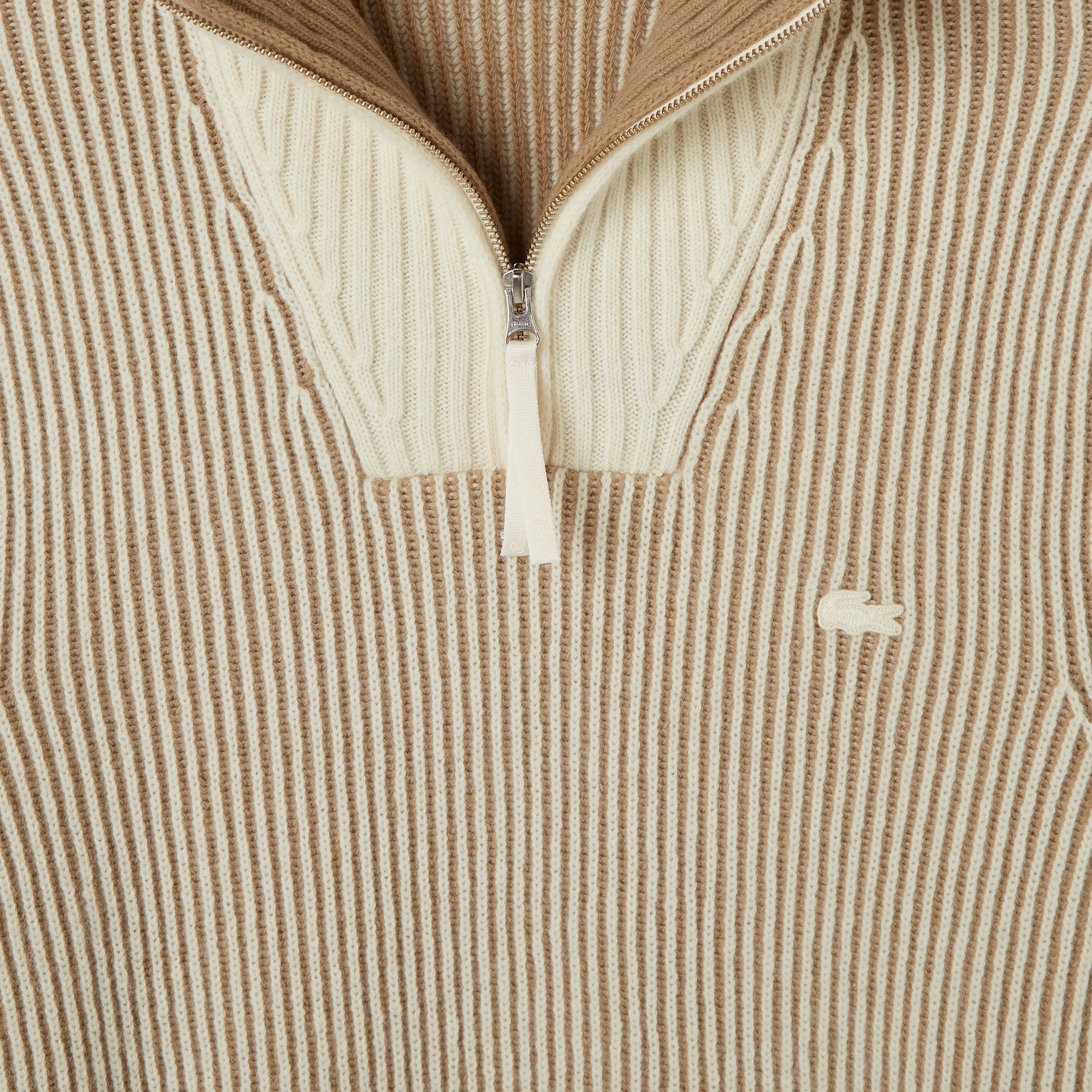 Erkek Classic Fit Polo Yaka Krem Kazak