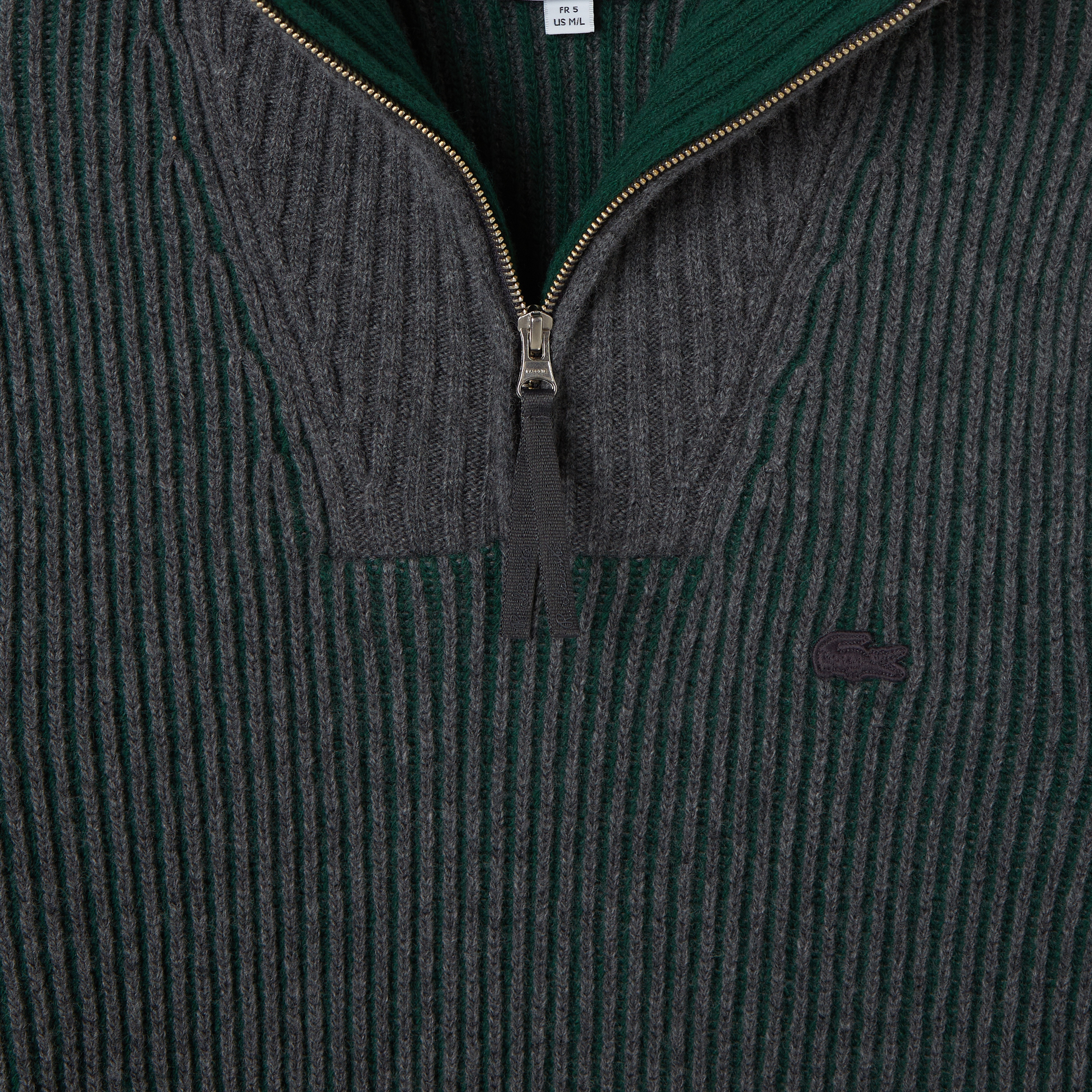 Erkek Classic Fit Polo Yaka Gri Kazak